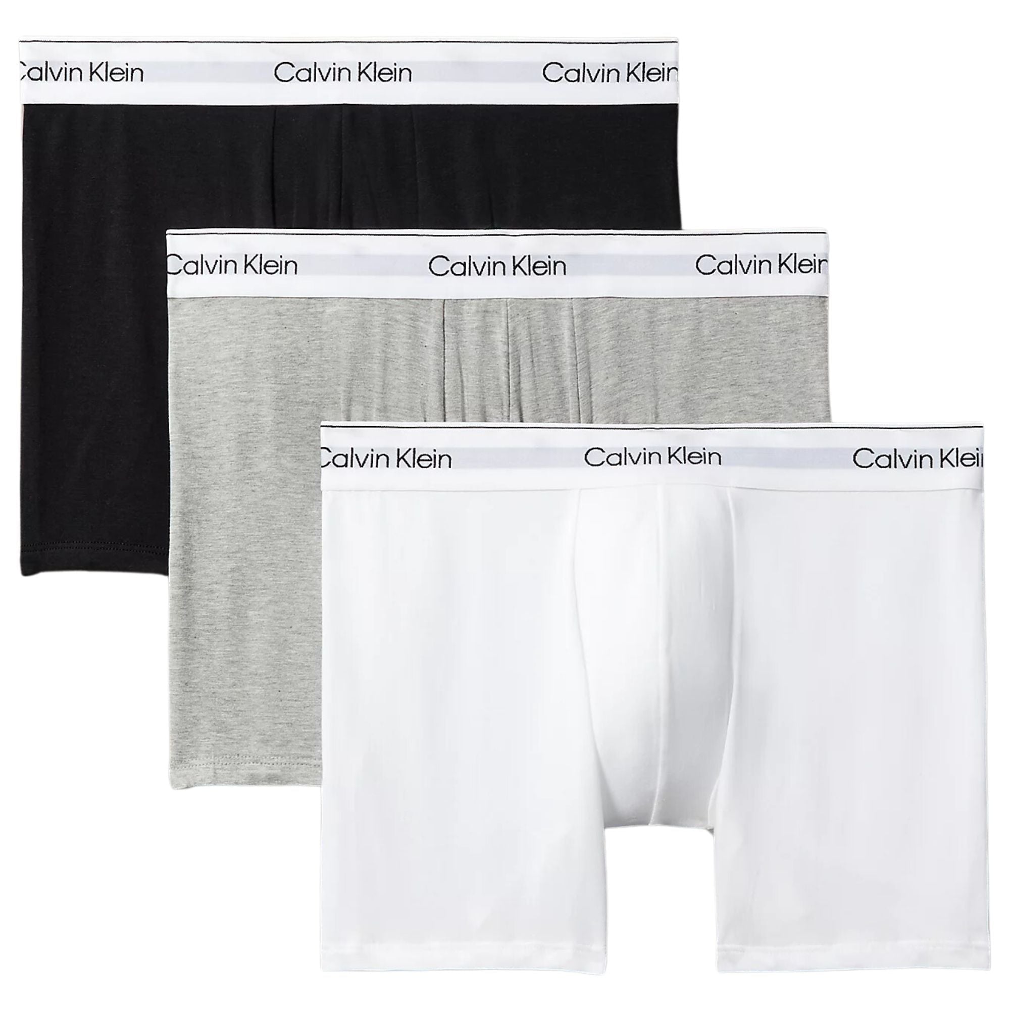 Calvin Klein 3 Pack Boxer Briefs - Black, Grey and White
