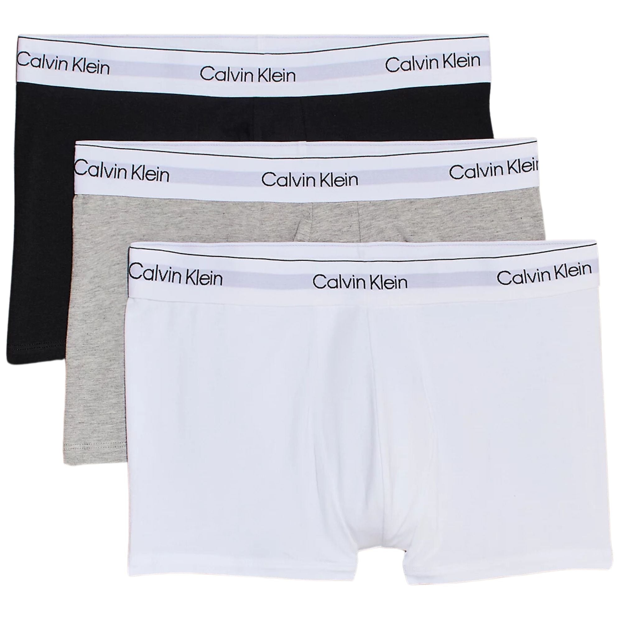 Calvin Klein 3 Pack Trunks - Black, Grey and White