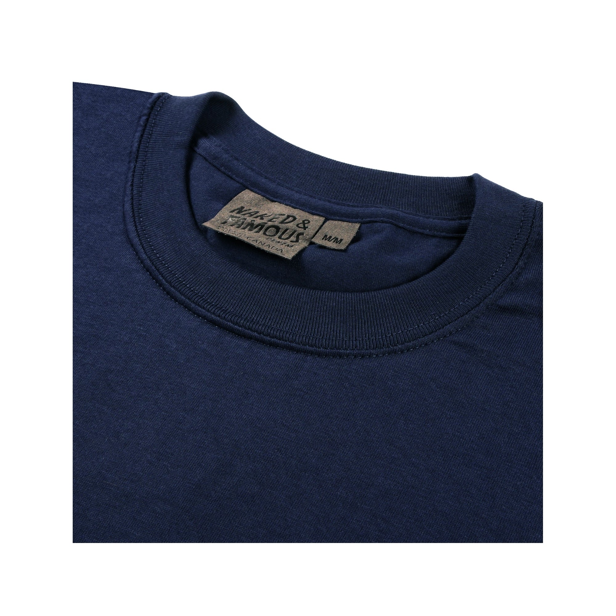 Naked and Famous Denim Circular Knit  T-shirt - Navy