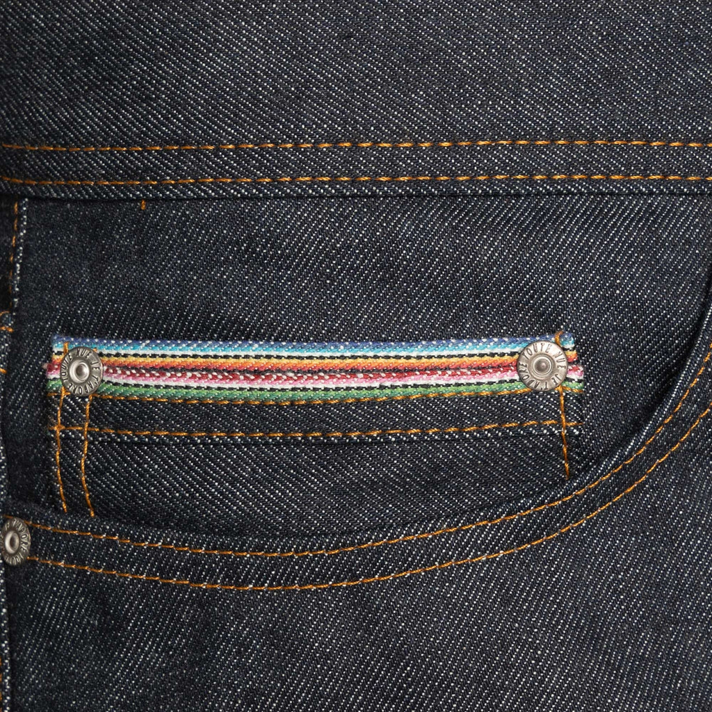 Naked and Famous Denim Weird Guy Dia De Los Muertos Selvedge - Indigo