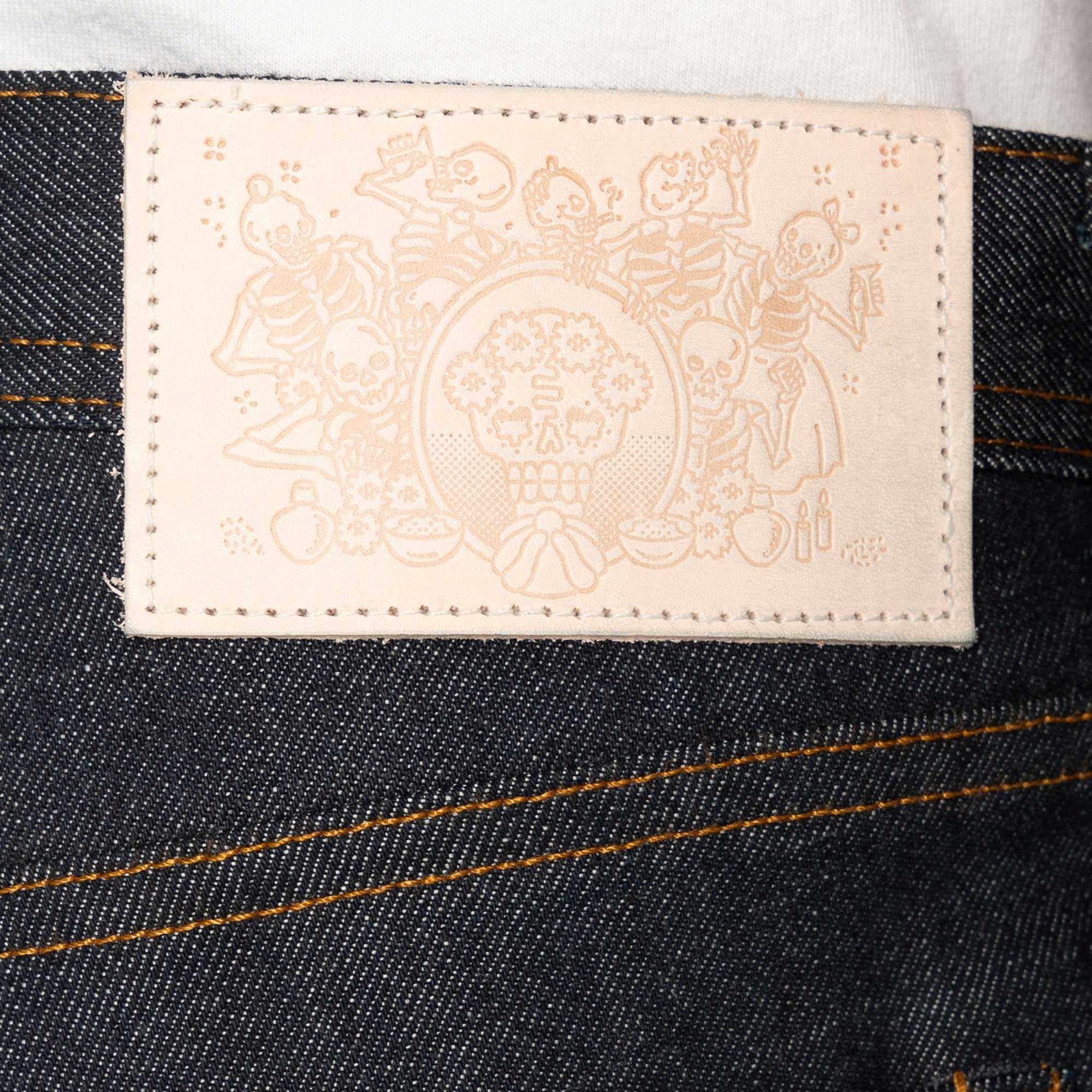 Naked and Famous Denim Weird Guy Dia De Los Muertos Selvedge - Indigo