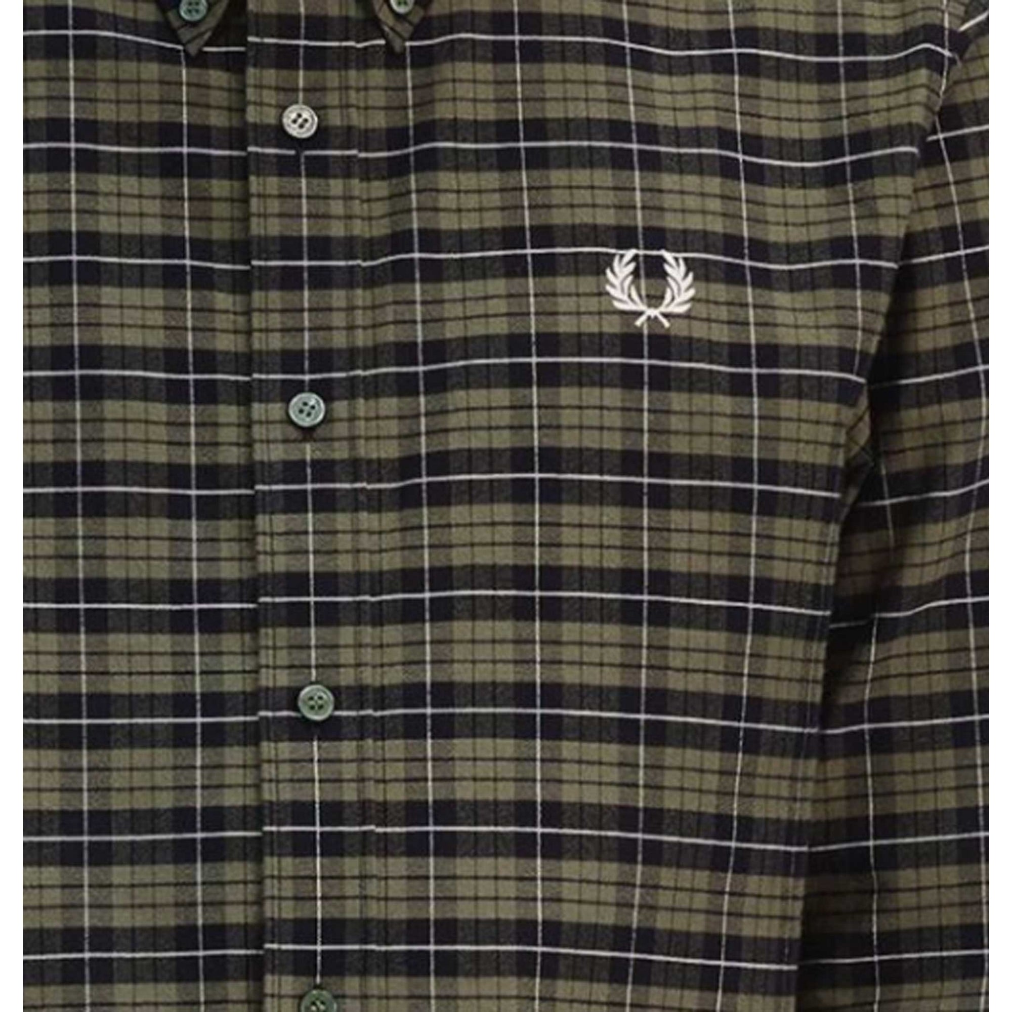 Fred Perry Brushed Oxford Tartan Shirt - Laurel