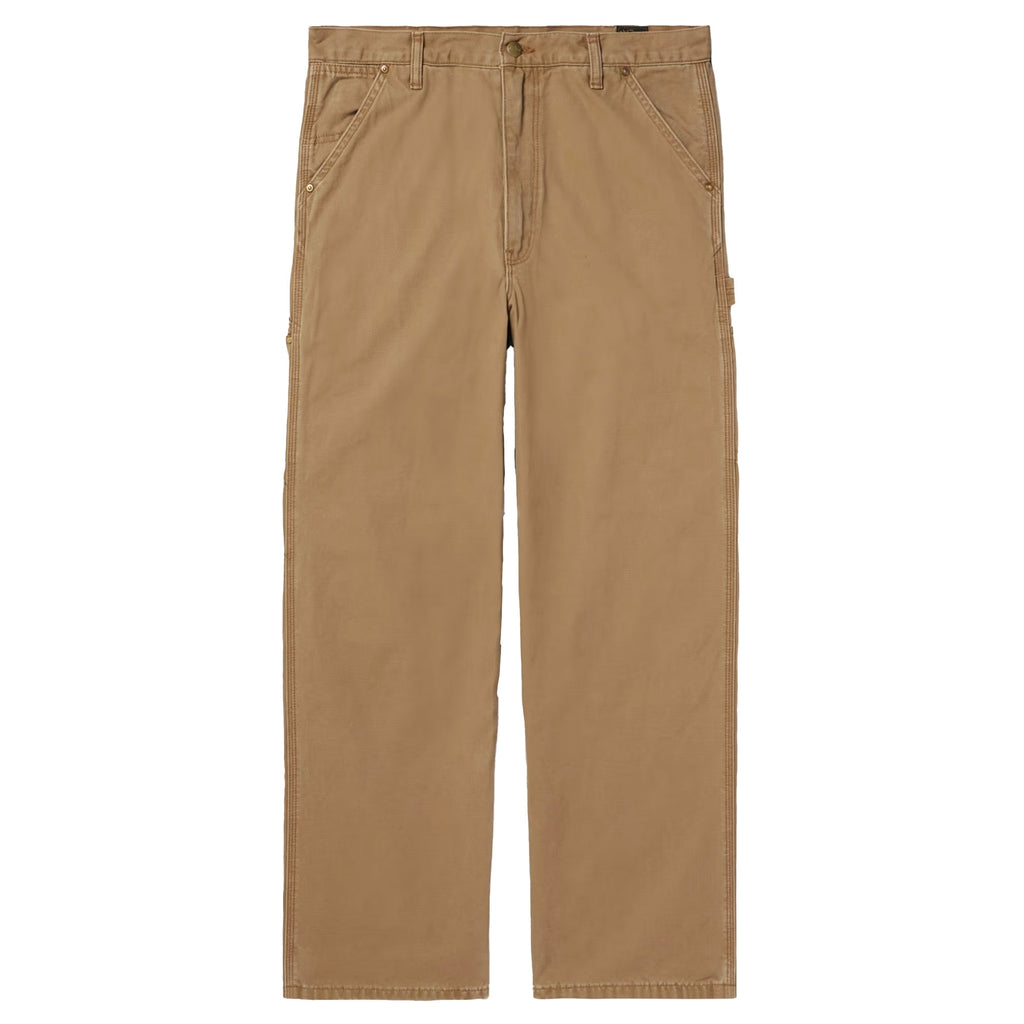 Straight-Leg Cotton-Canvas Trousers - Brown