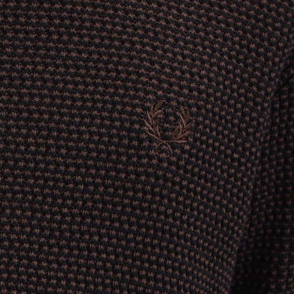 Fred Perry Textured Knitted Shirt - Navy