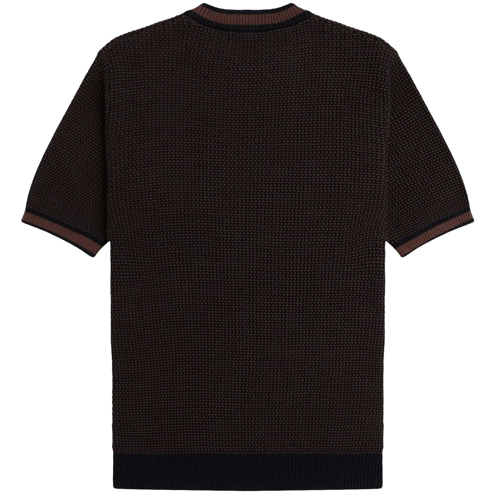 Fred Perry Textured Knitted Shirt - Navy