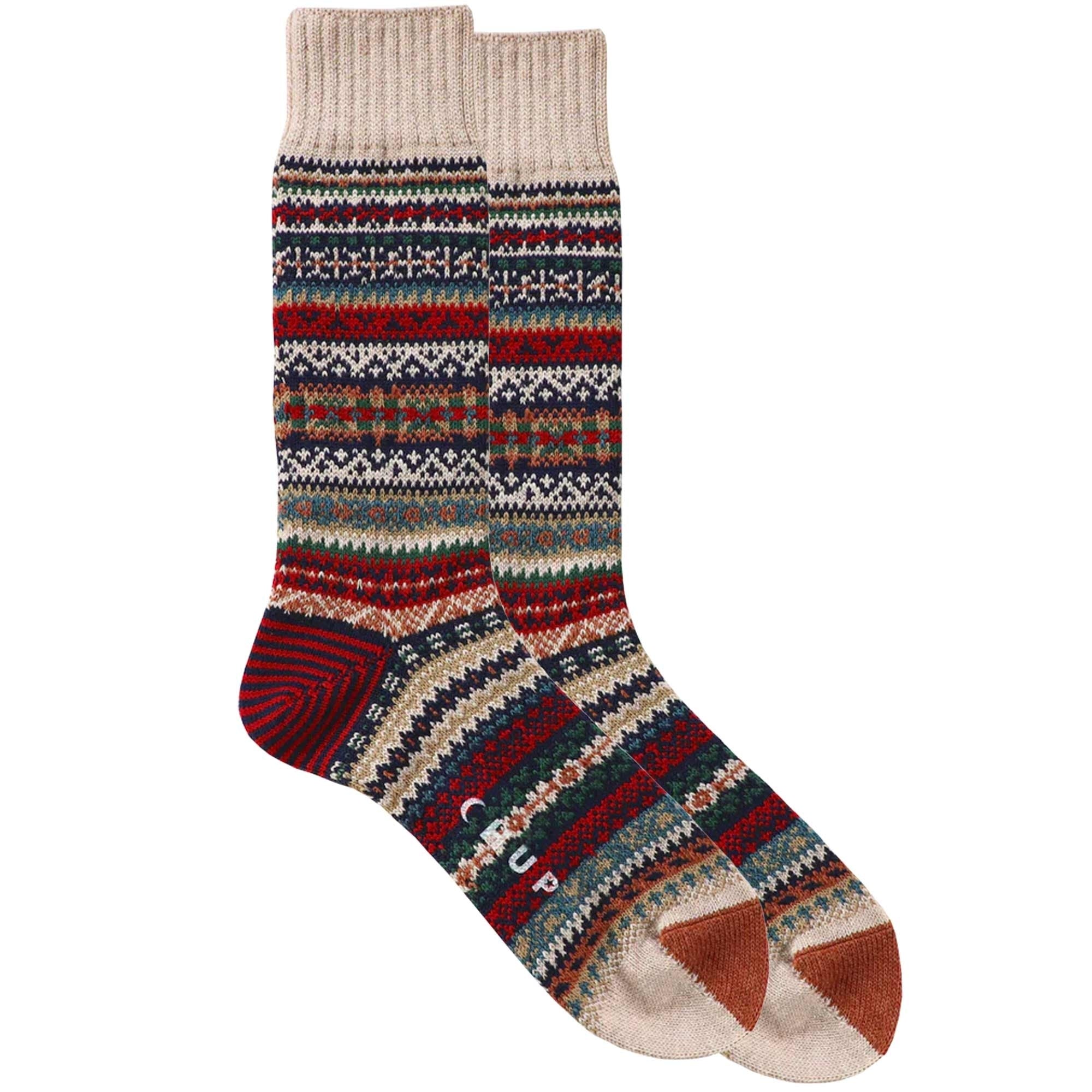 Chup Socks Happy Holidays Socks - Oatmeal