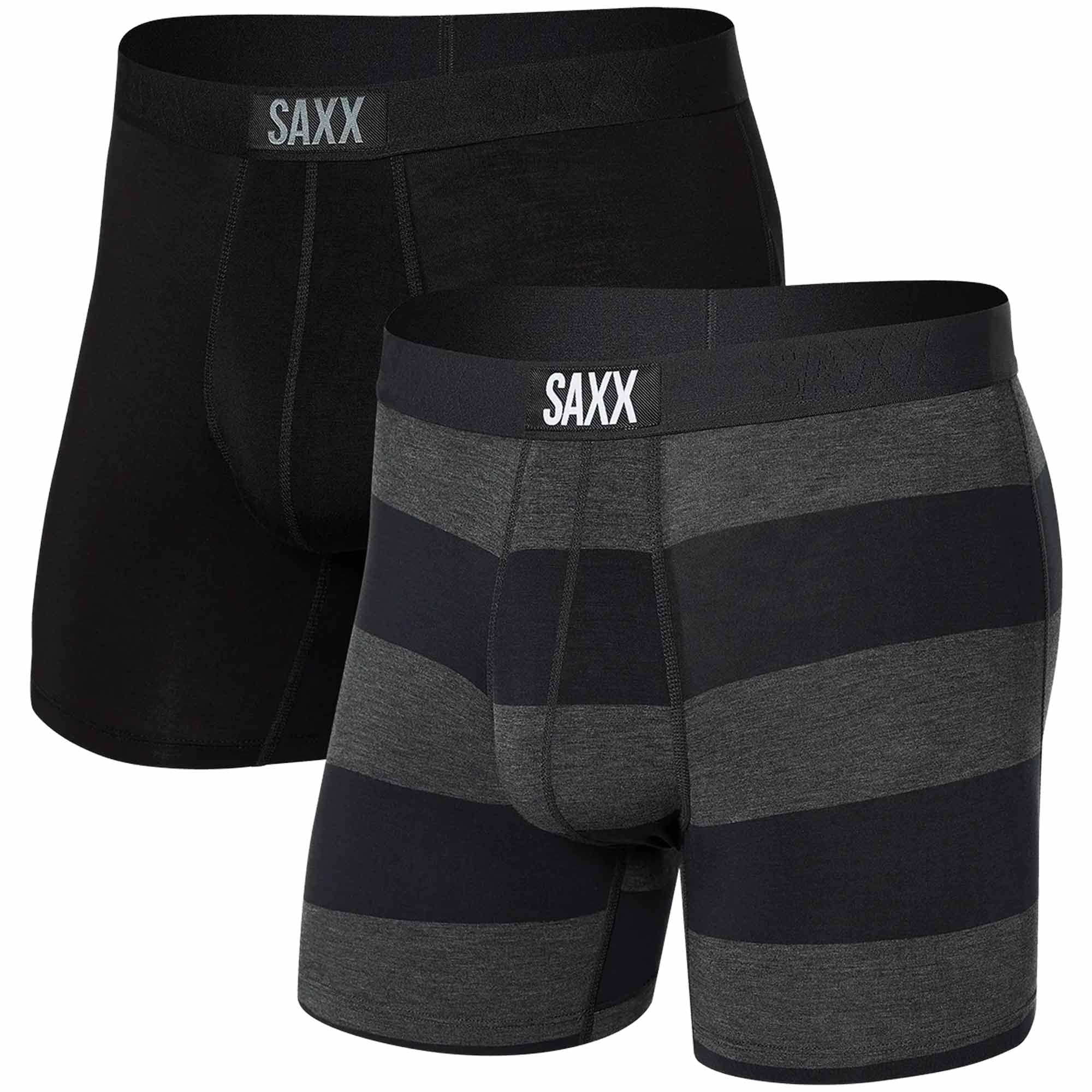 Vibe Super Soft 2 Pack Boxer Briefs - Black