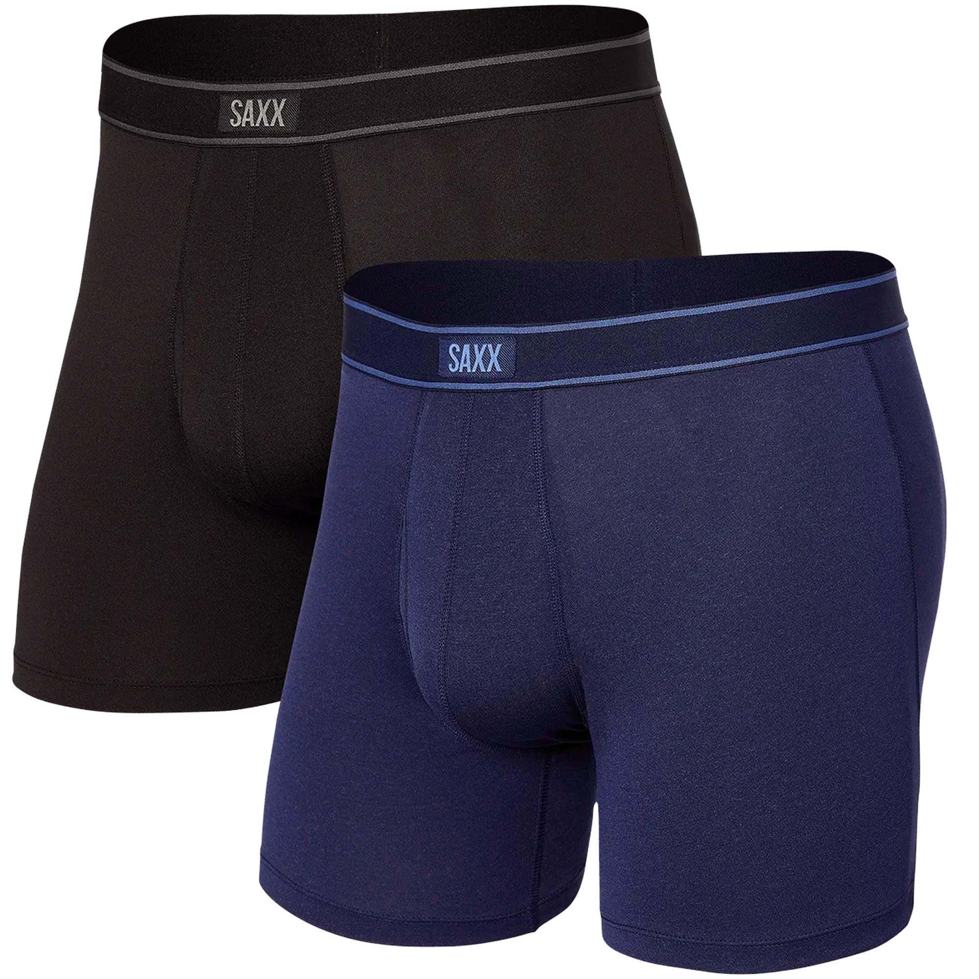 Saxx Underwear Daytripper 2 Pack Boxer Brief - Black and Navy