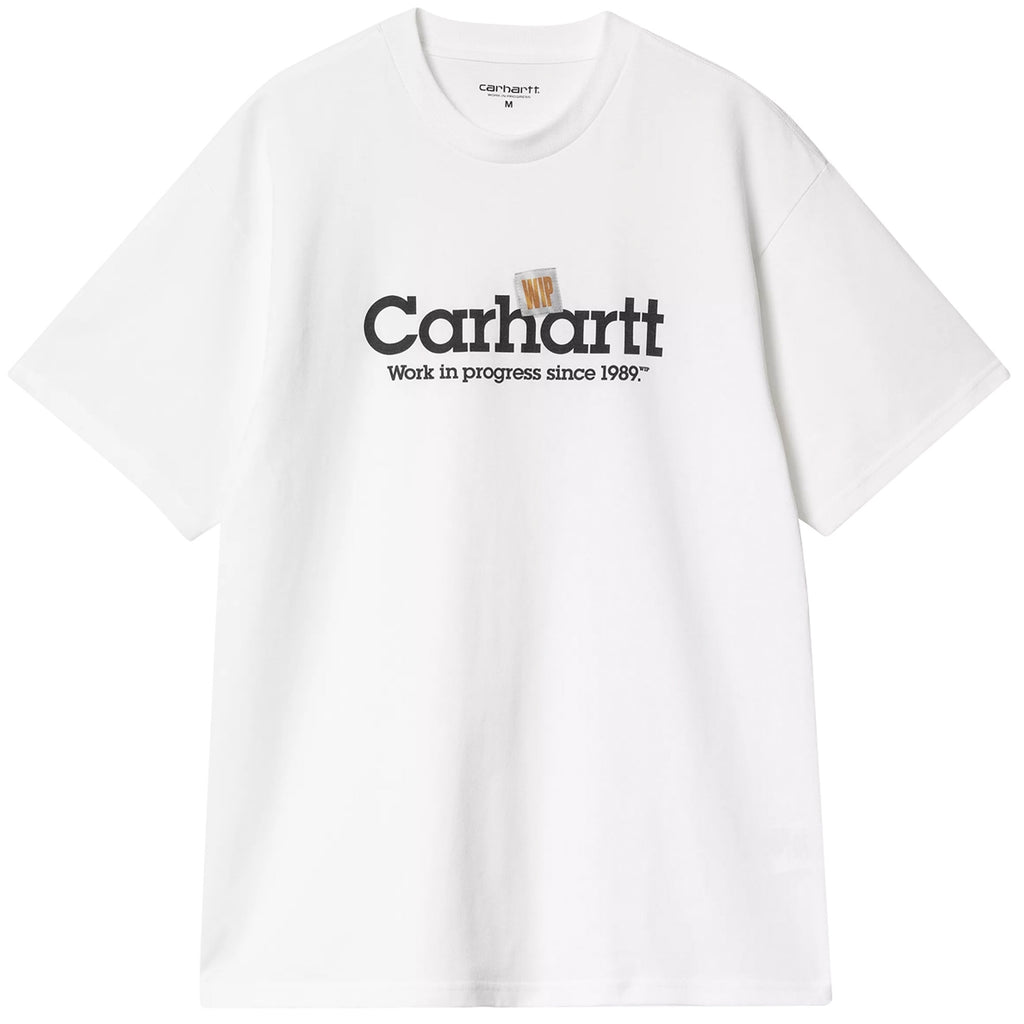 Carhartt WIP Short Sleeve Label Script T-Shirt - White