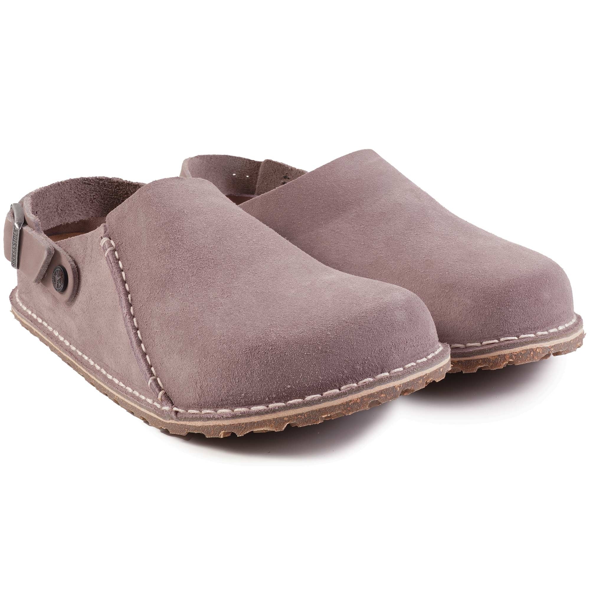 Birkenstock Womens Lutry Premium Suede Leather - Faded Purple