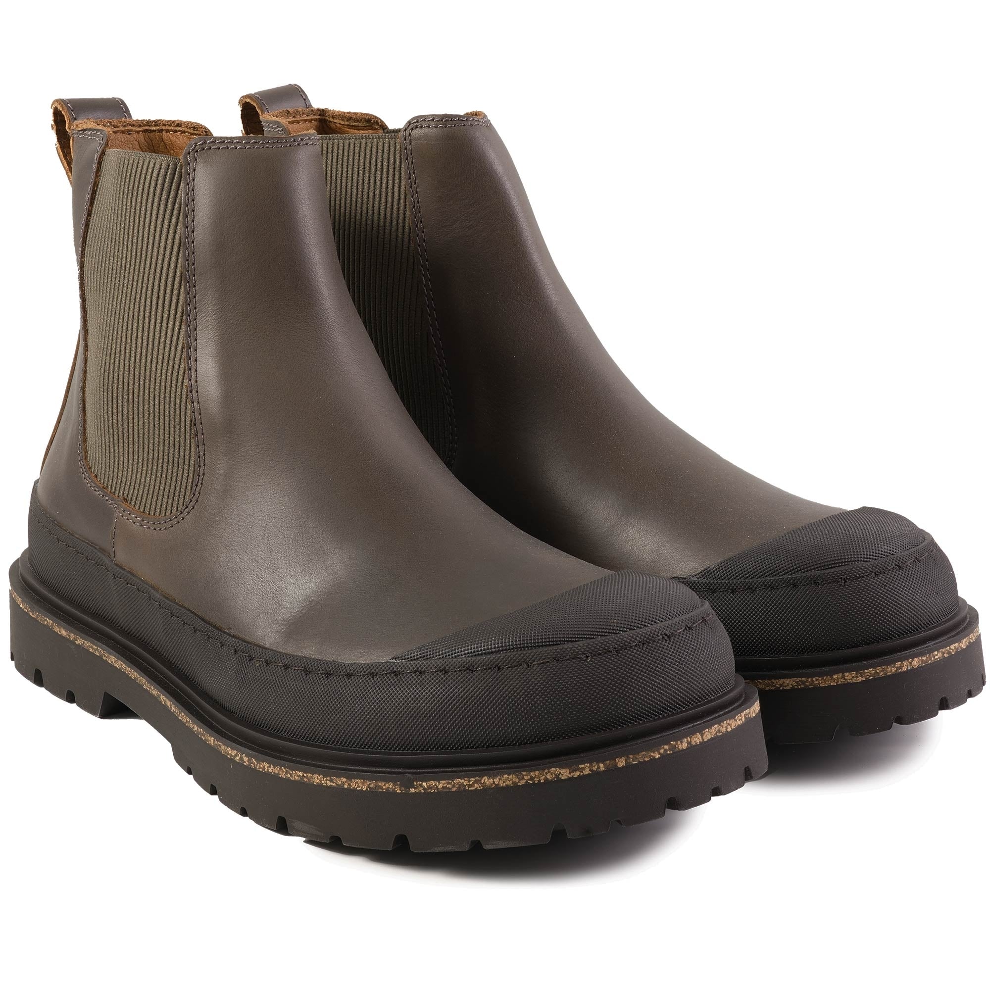 Birkenstock Womens Prescott Slip On Oiled Leather - Concrete Grey Birkenstock Womens Prescott Slip On Oiled Leather - Concrete Grey