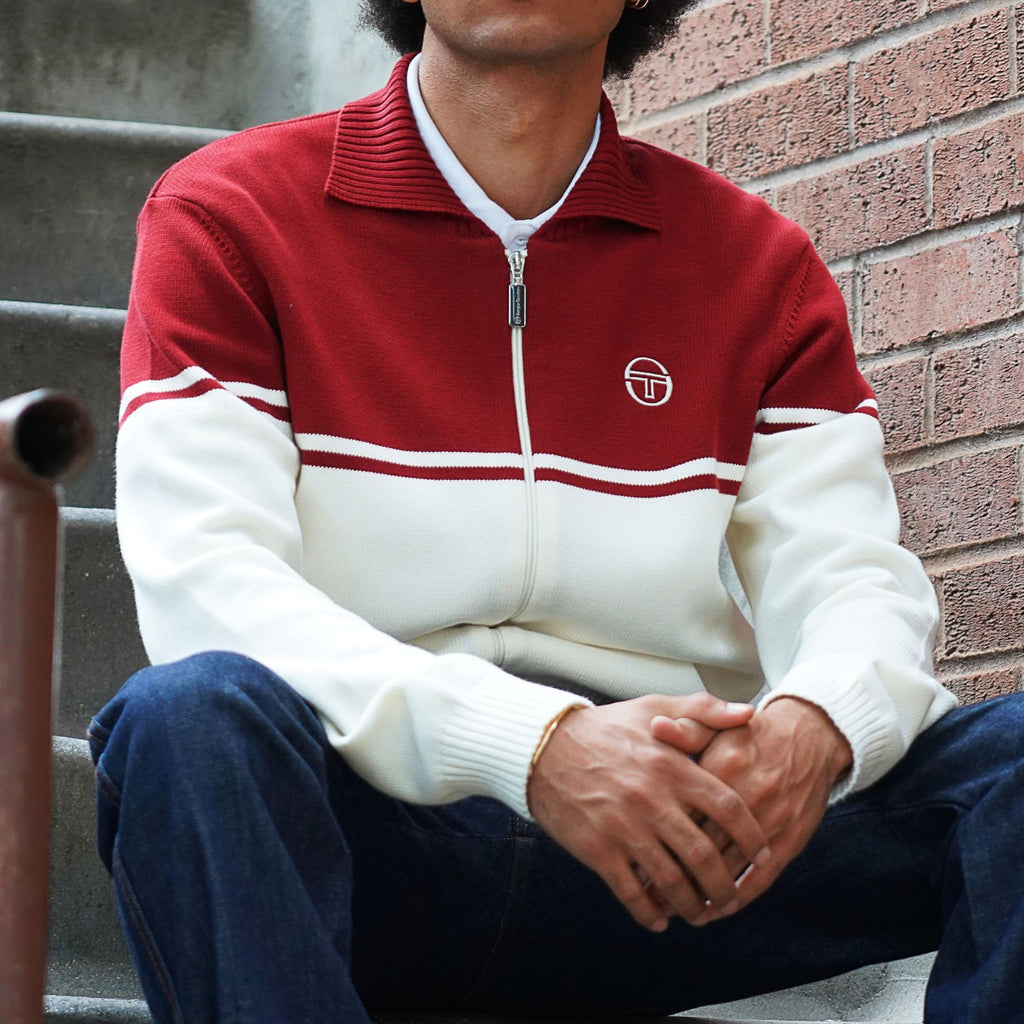 x Stuarts Donato Knitted Track Top - Buttercream