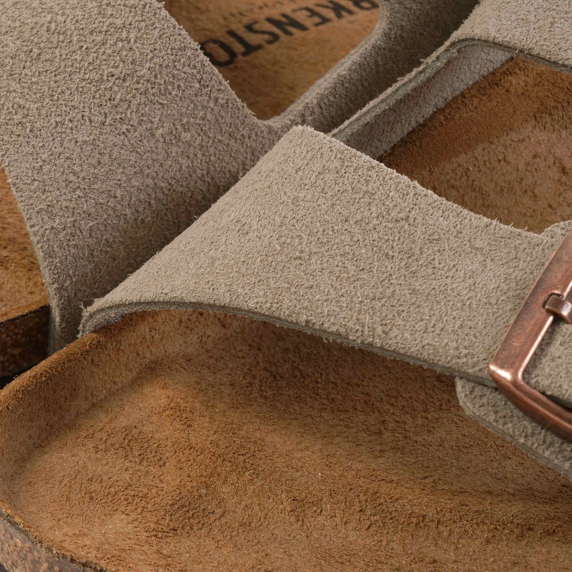 Birkenstock Arizona Suede Leather Sandals - Taupe
