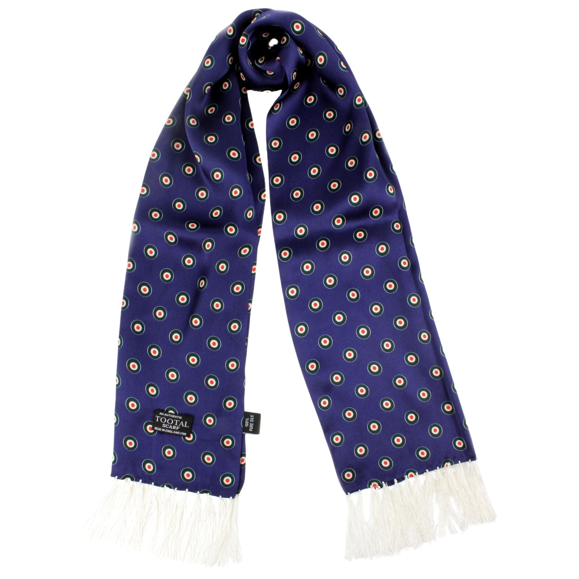 Tootal Scarves Target Silk Scarf - Blue