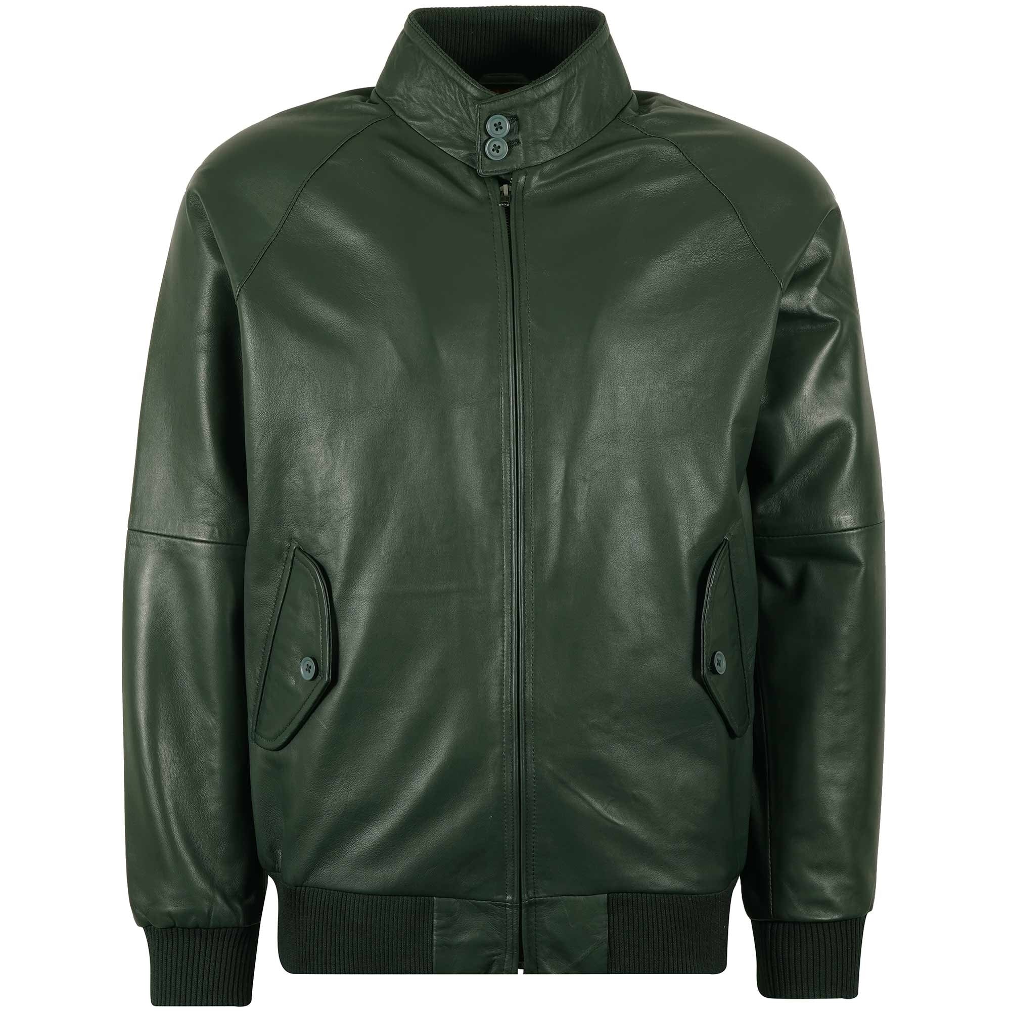 Real Hoxton Leather Harrington Jacket - RLHXTNHAR-GN – Stuarts London