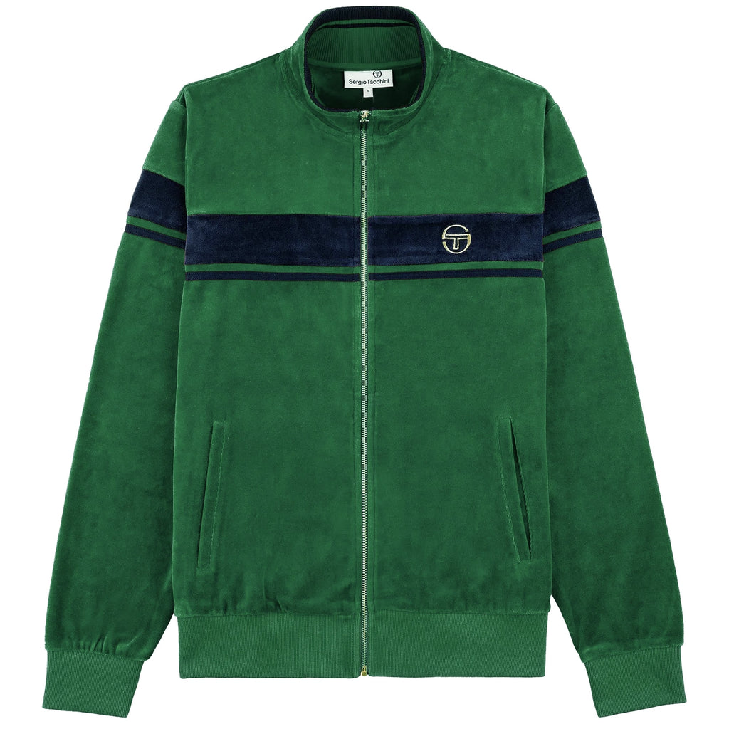 Sergio Tacchini Damarindo Velour Track Top - Rainforest