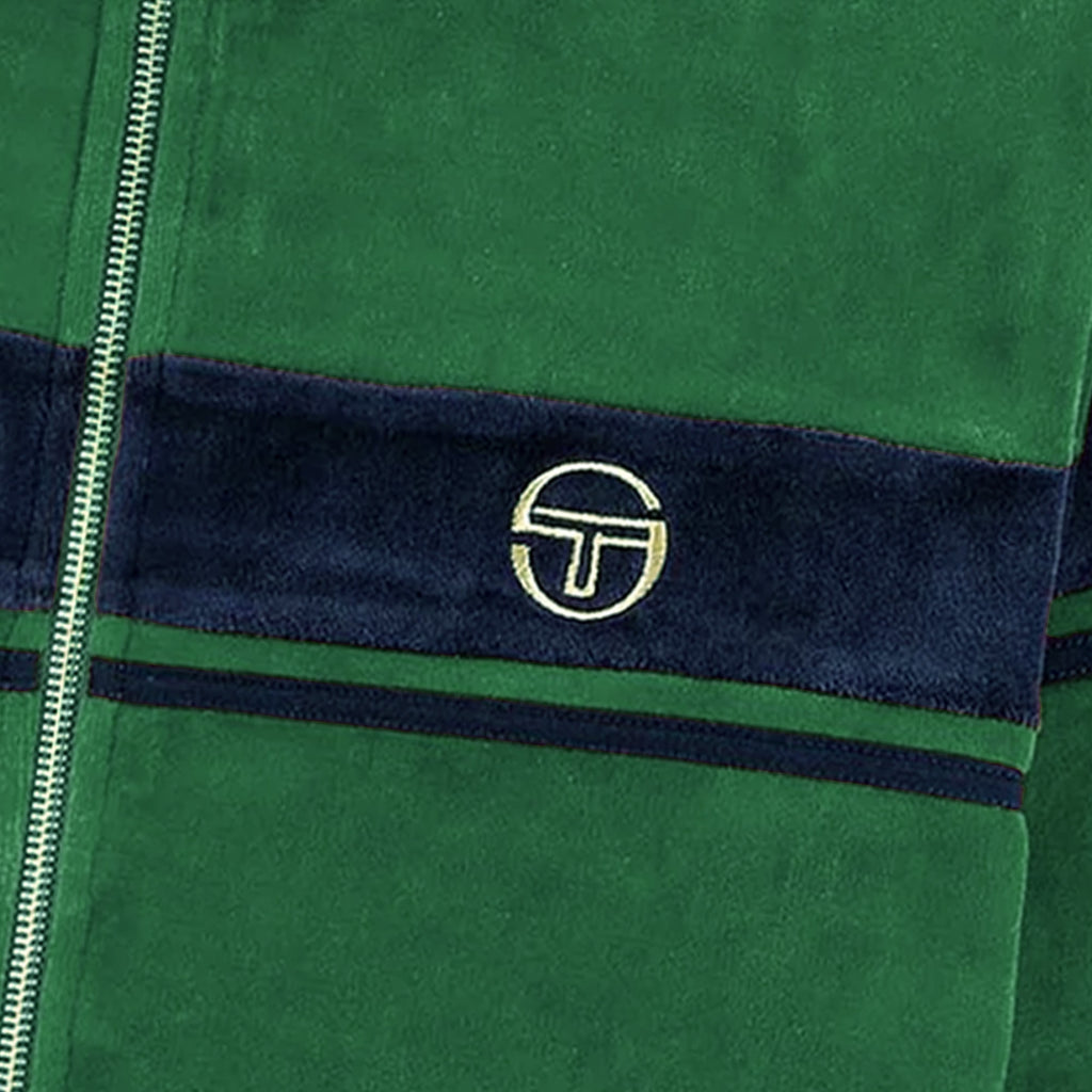 Sergio Tacchini Damarindo Velour Track Top - Rainforest