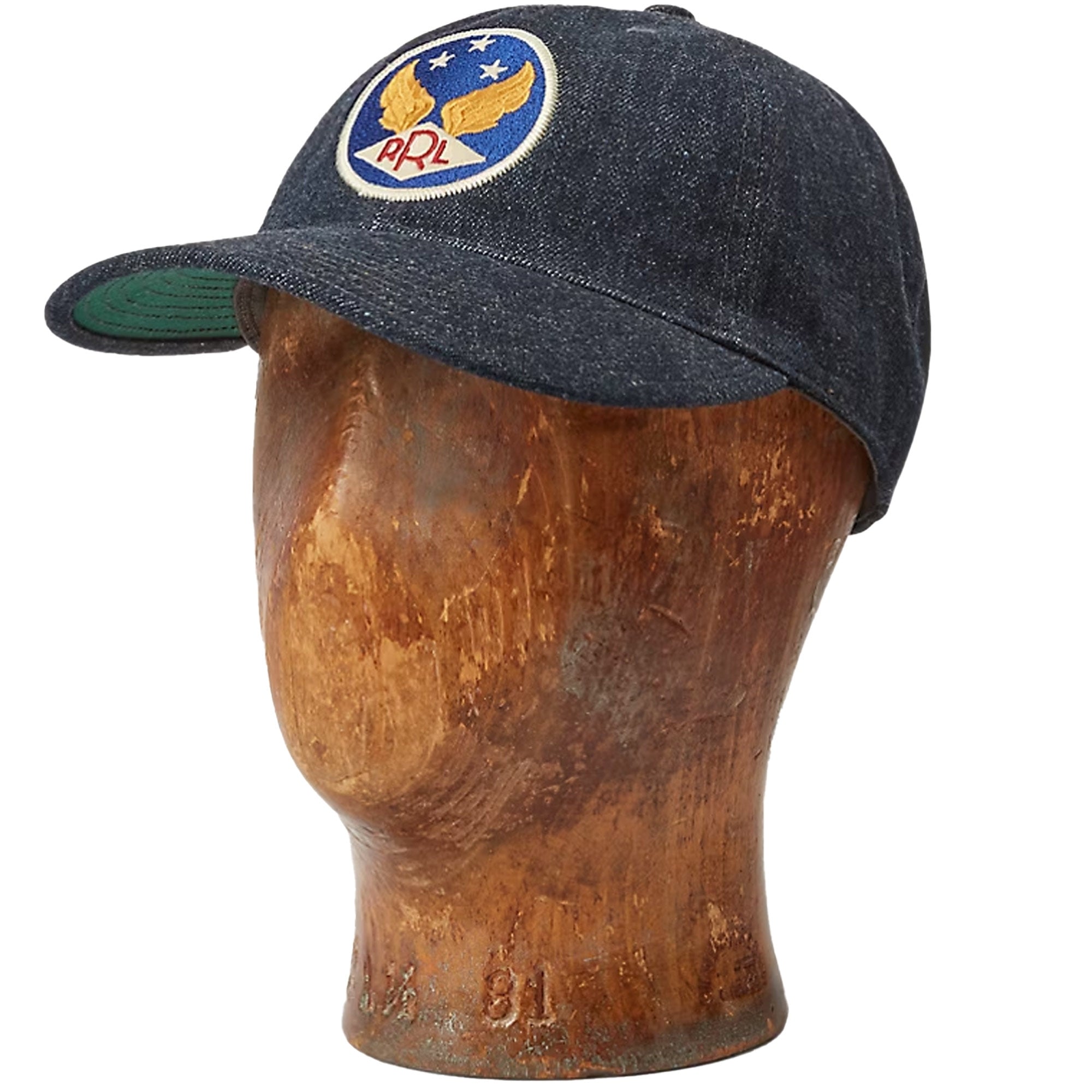 Winged-Logo Denim Ball Cap - Denim