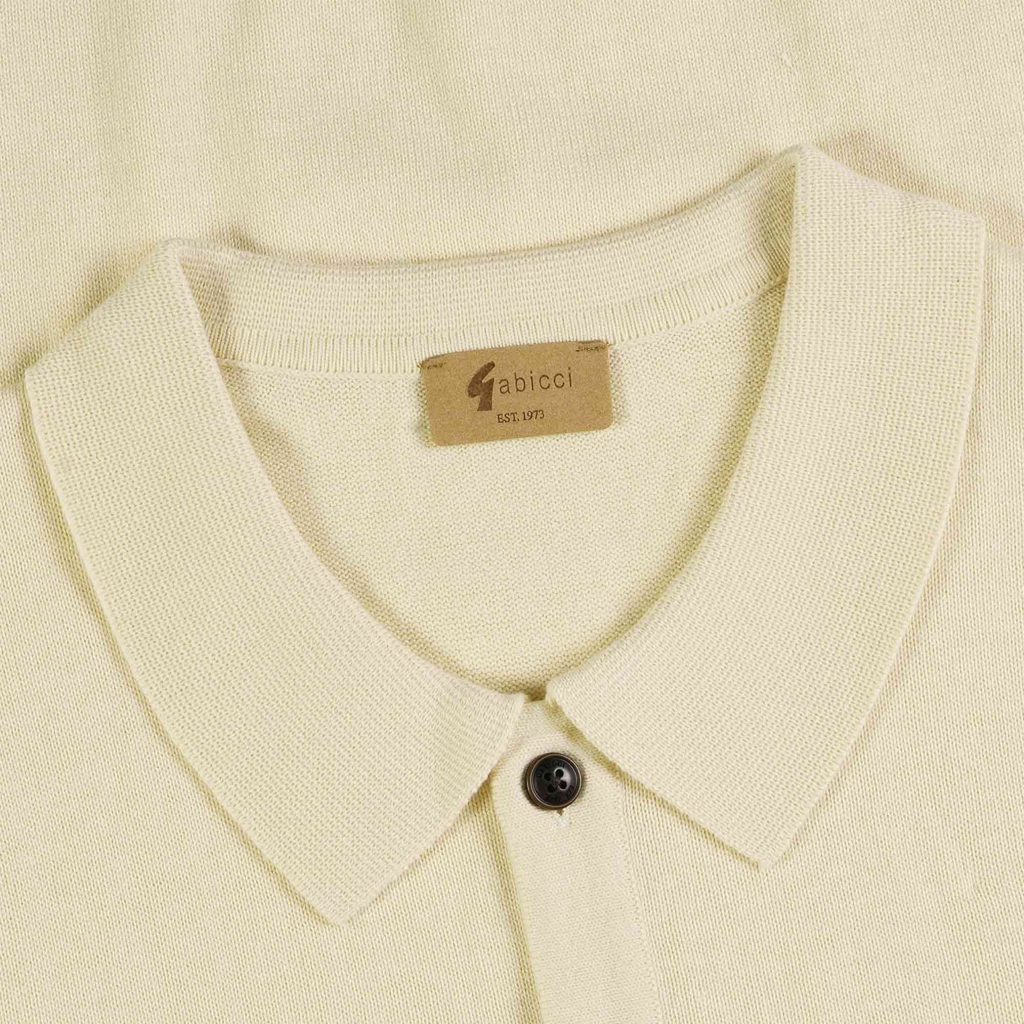 Gabicci Vintage Jackson Short Sleeve Polo Shirt - Oatmeal