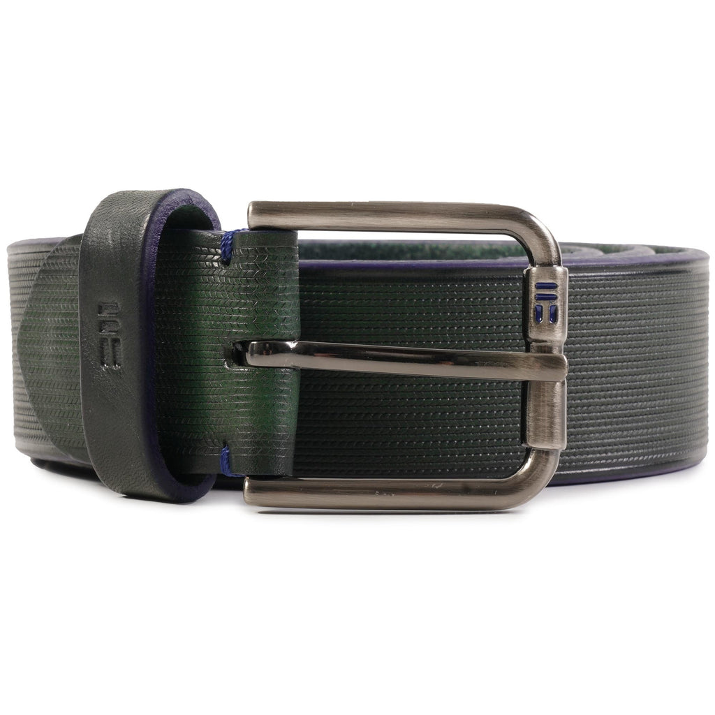 Leather Belt - Green and Blue