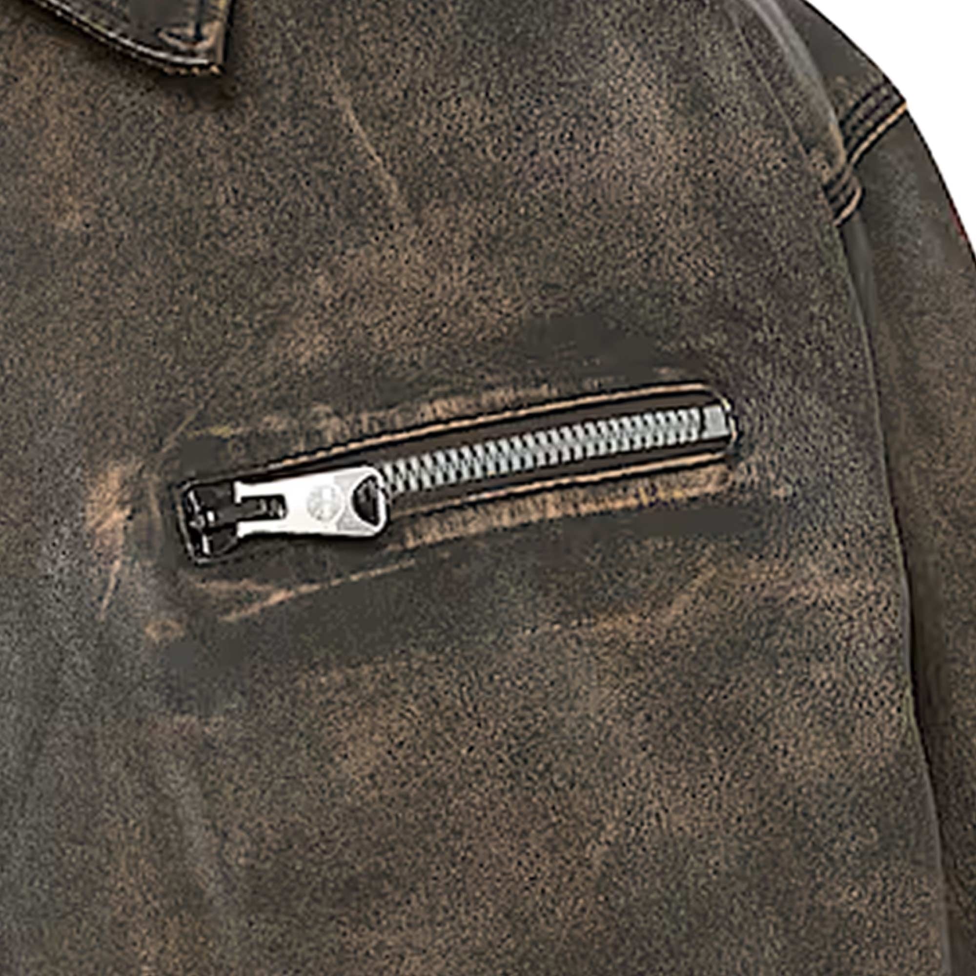 Timberland Strafford Leather Bomber Jacket - Brown