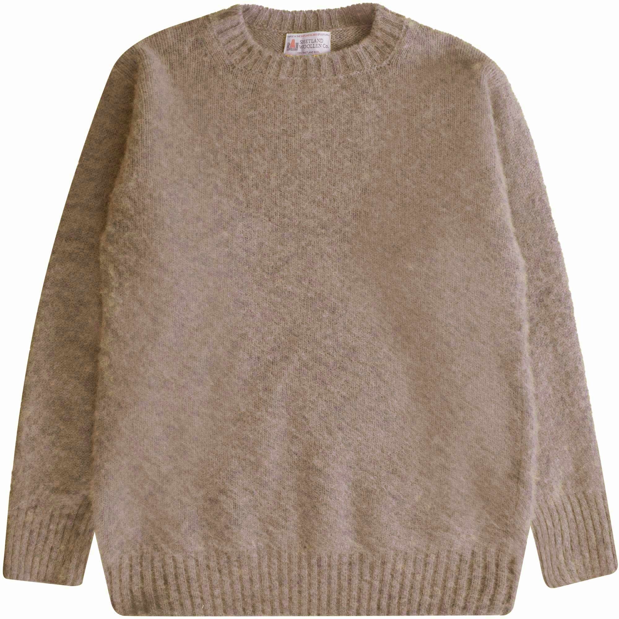 Shetland Woollen Co Shaggy Crew Knit - Camel
