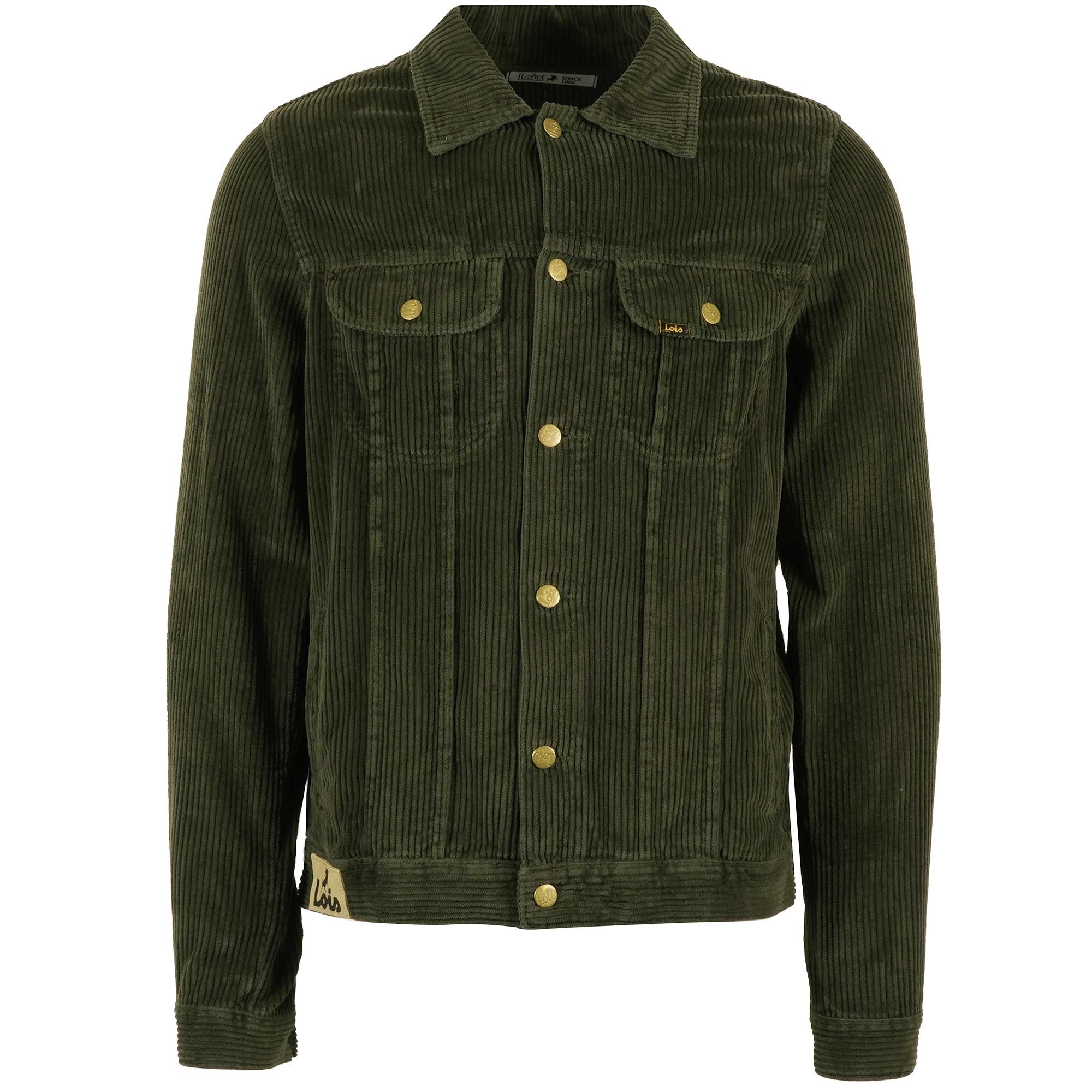 Tejana Jumbo Cord Jacket - Olive Green