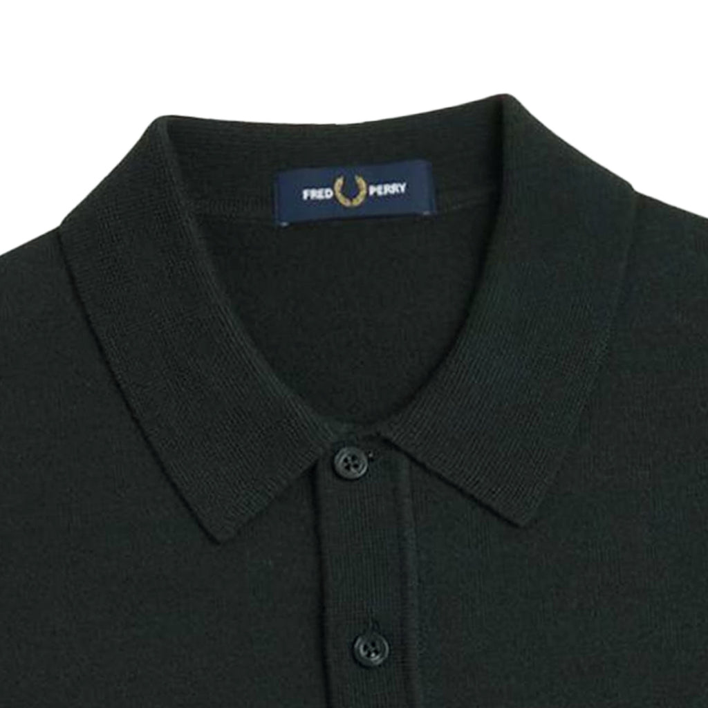 Fred Perry Classic Knitted Shirt - Night Green