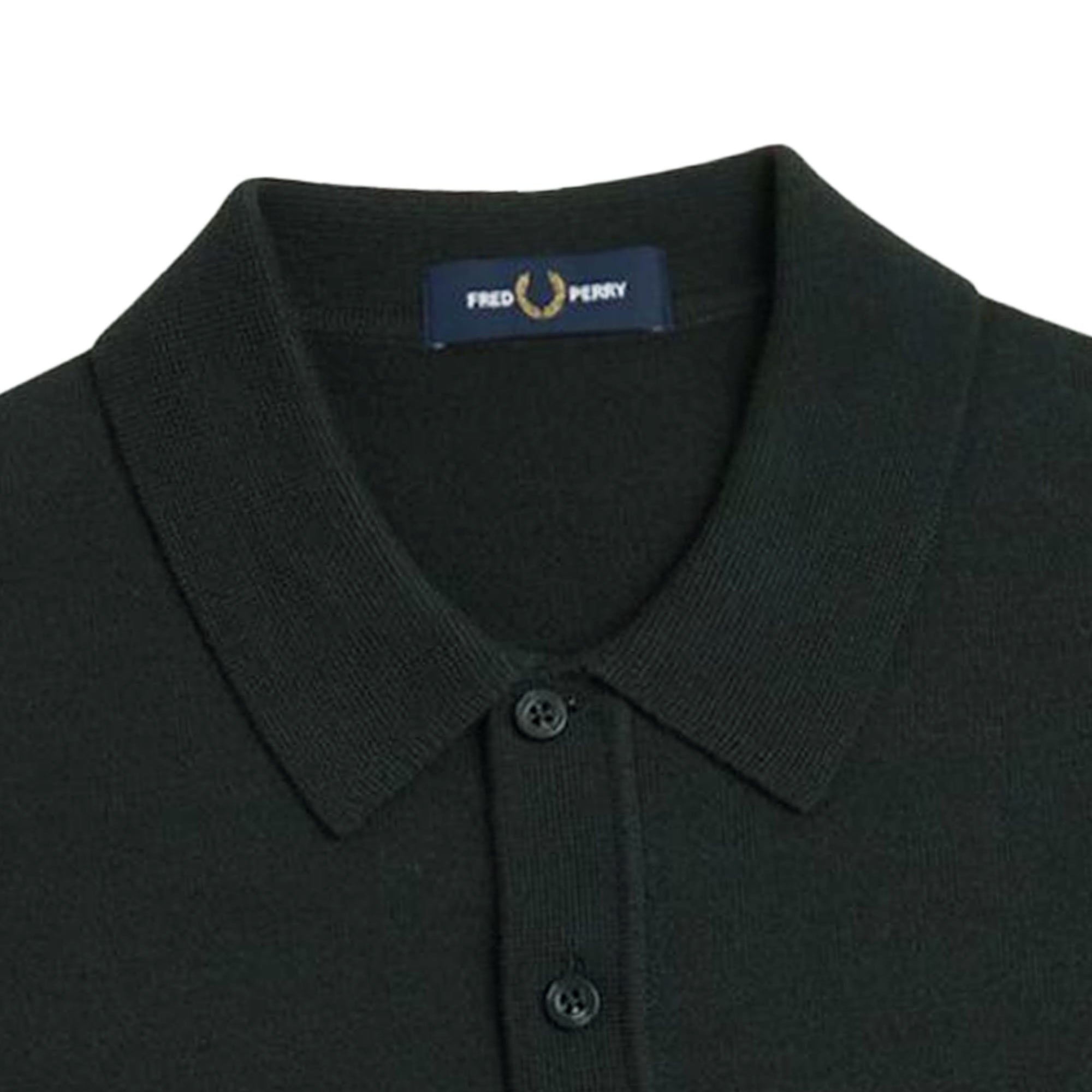 Fred Perry Classic Knitted Shirt - Night Green