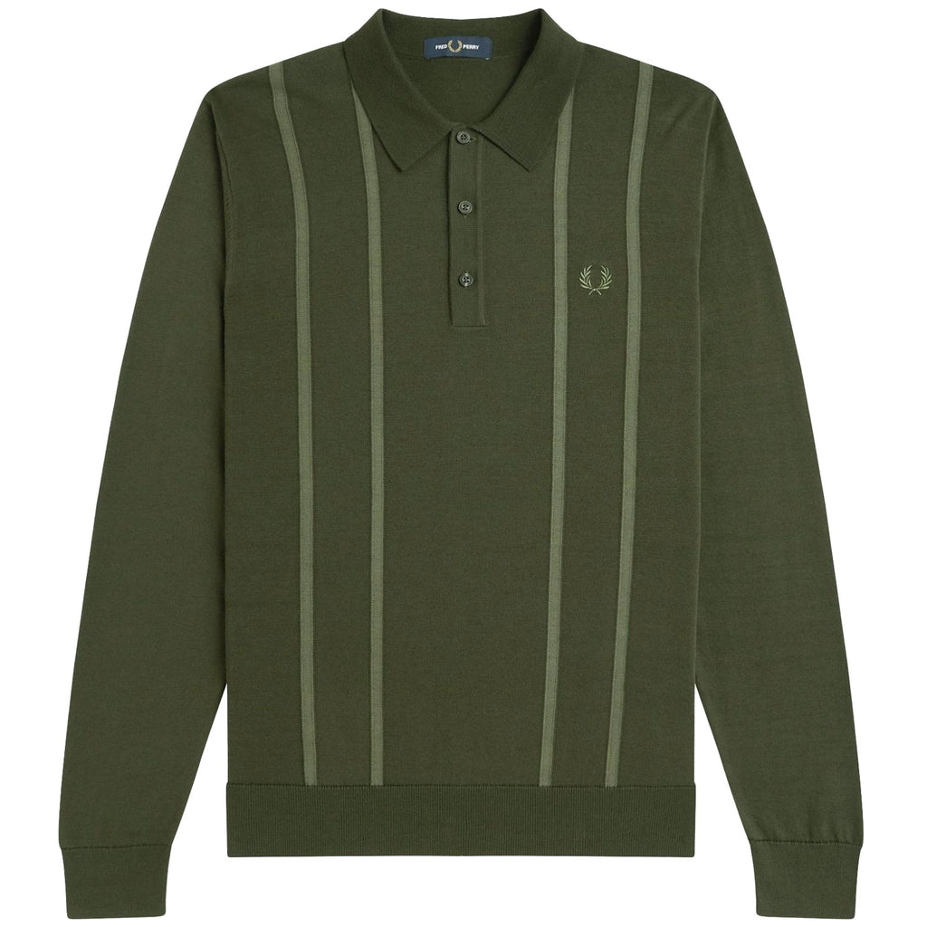 Fred Perry Knitted Shirt - Hunting Green