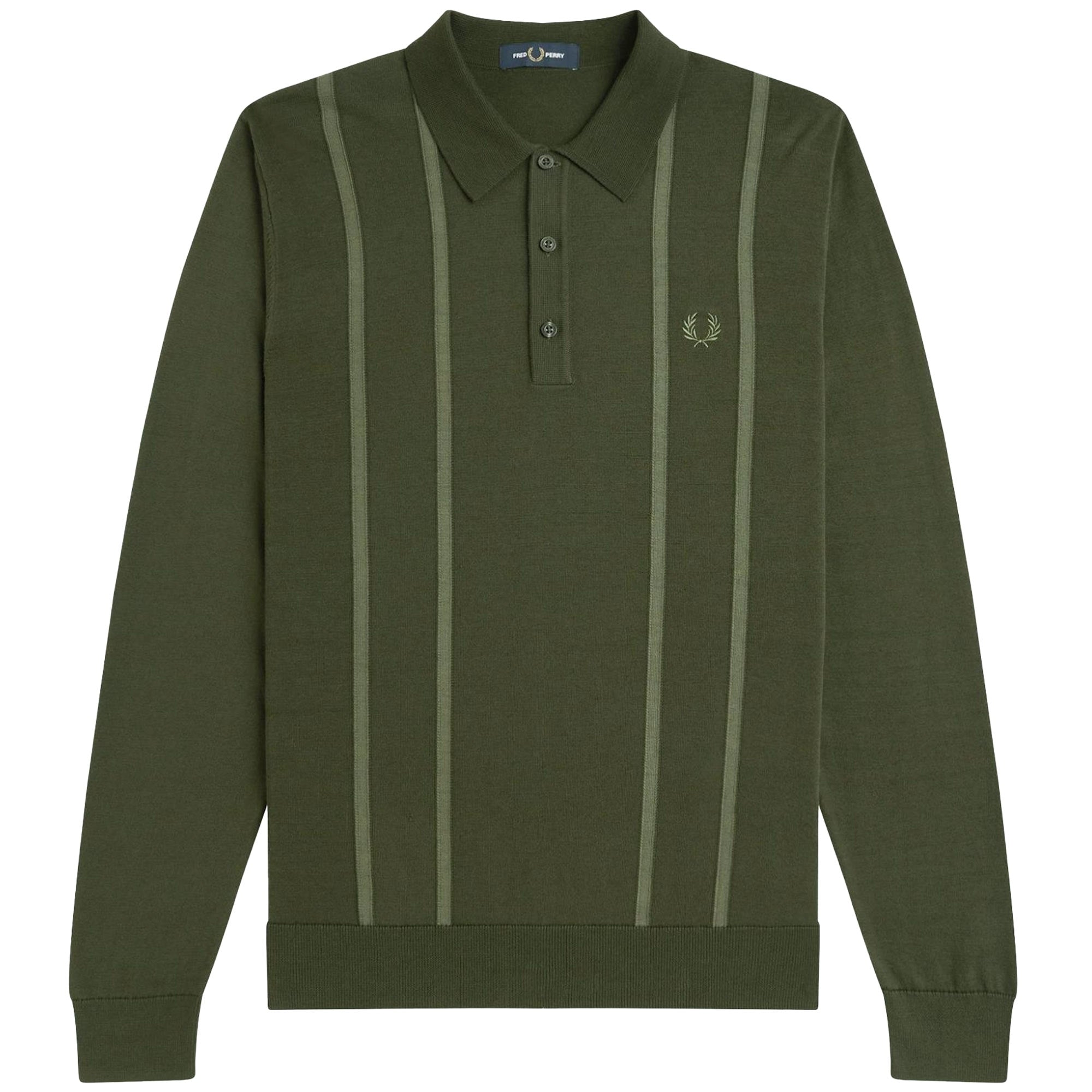 Fred Perry Knitted Shirt - Hunting Green