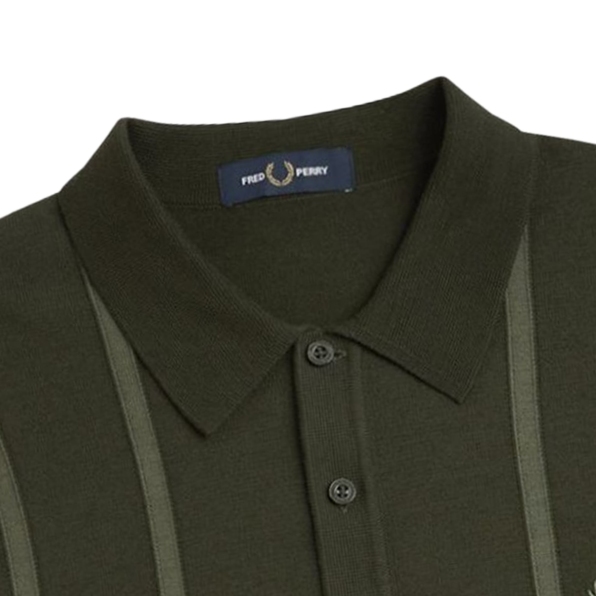 Fred Perry Knitted Shirt - Hunting Green
