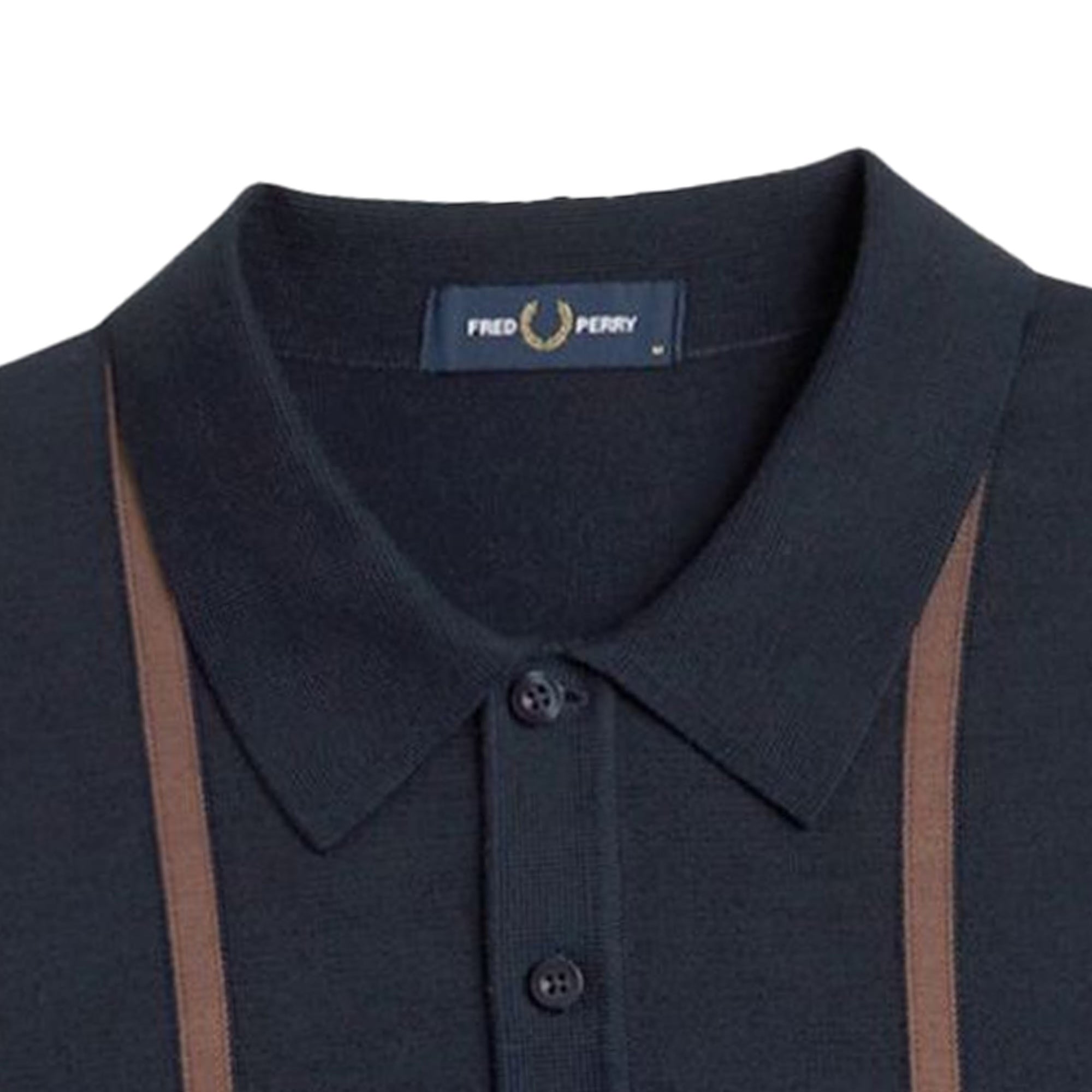 Fred Perry Knitted Shirt - Navy
