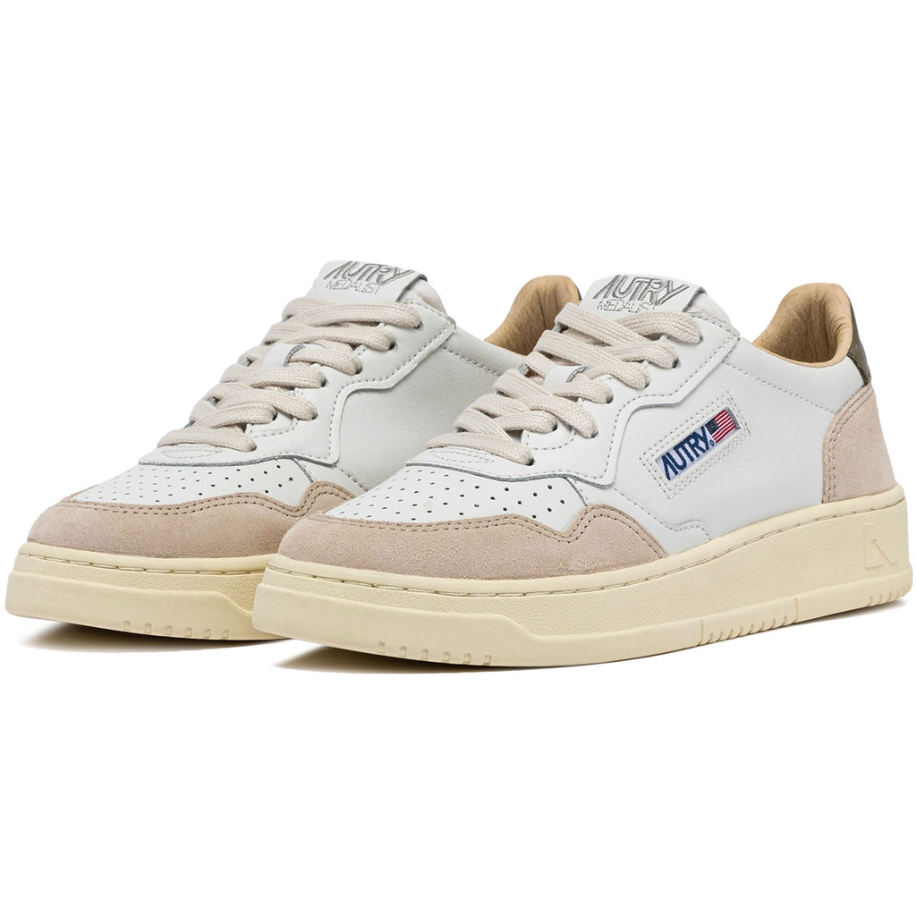 Medalist Low Sneakers Leather and Suede - White and Covert