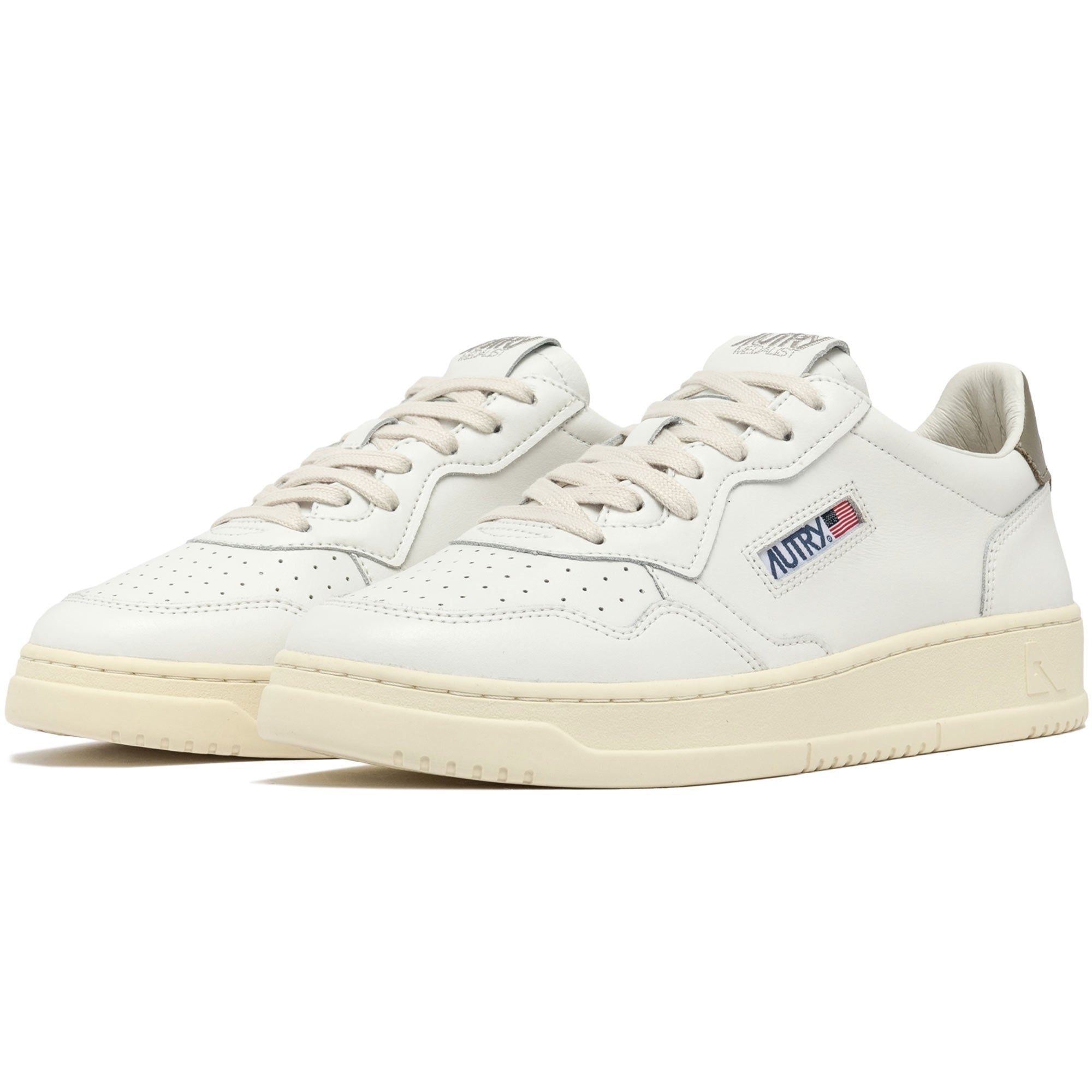 Medalist Low Sneakers Leather - White and Covert