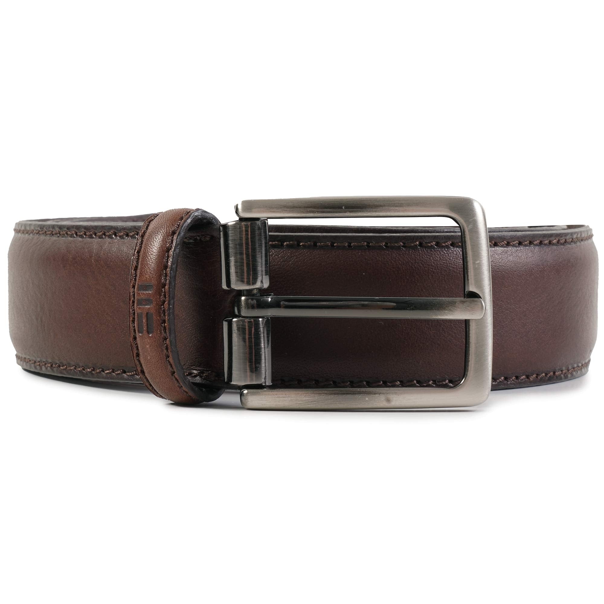Smooth Leather Belt - Dark Brown