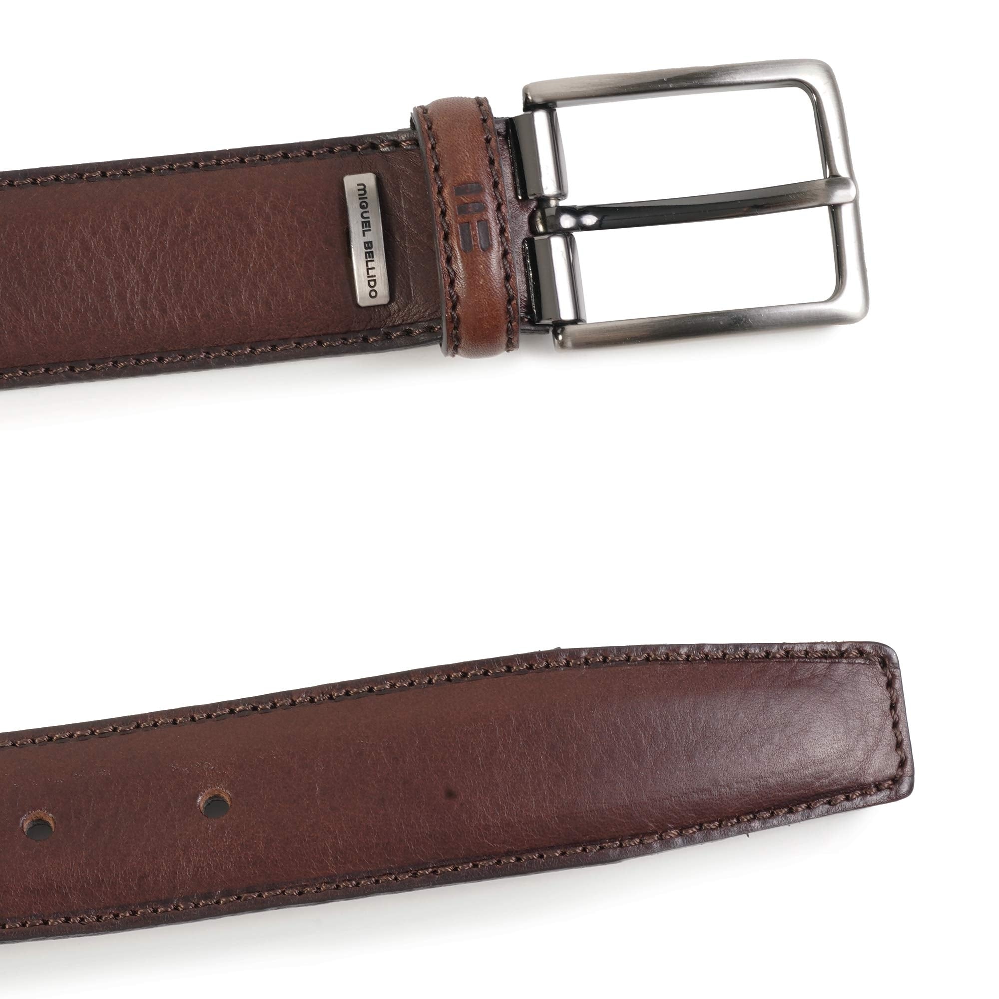 Smooth Leather Belt - Dark Brown