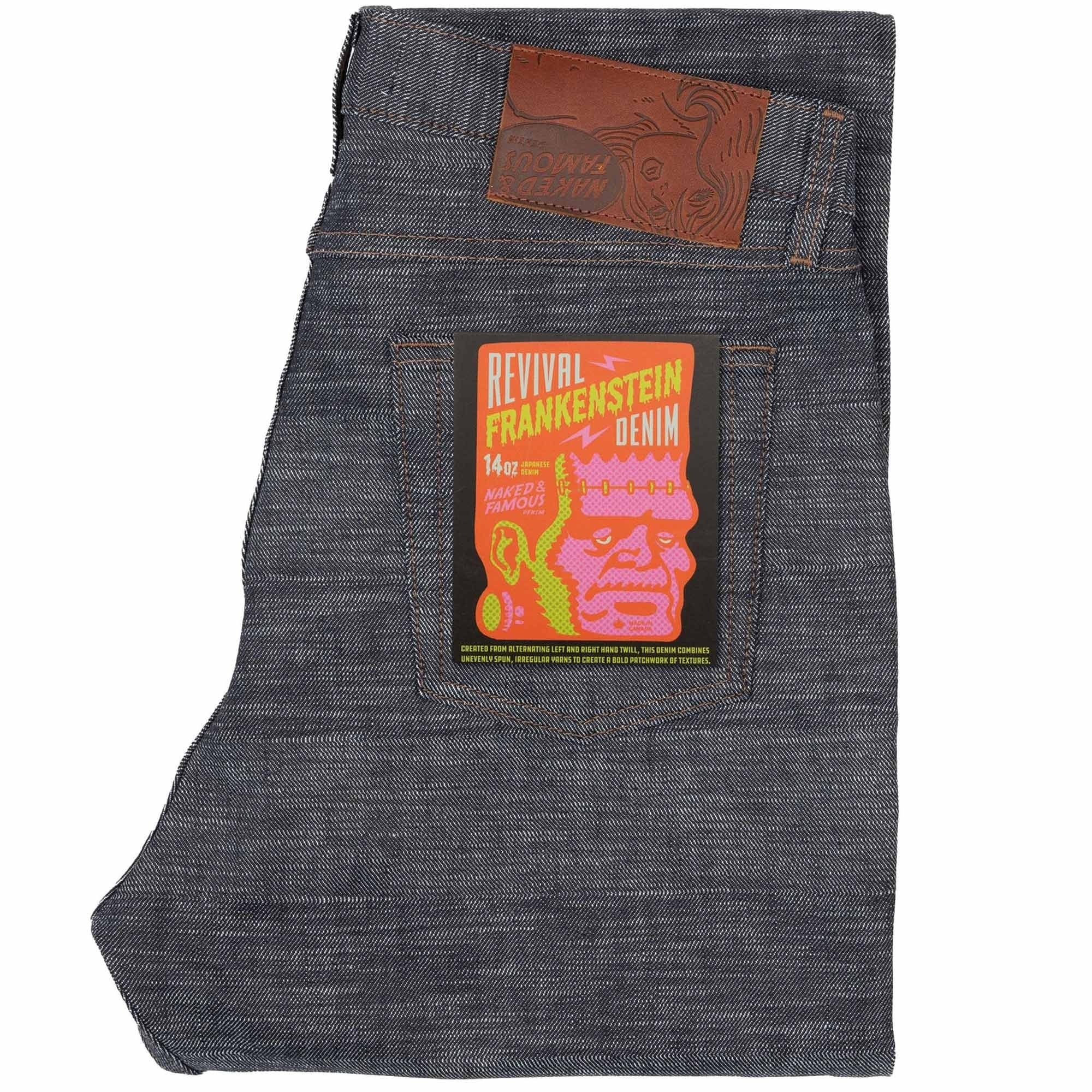 Weird Guy Revival Frankenstein Denim Jeans - Indigo