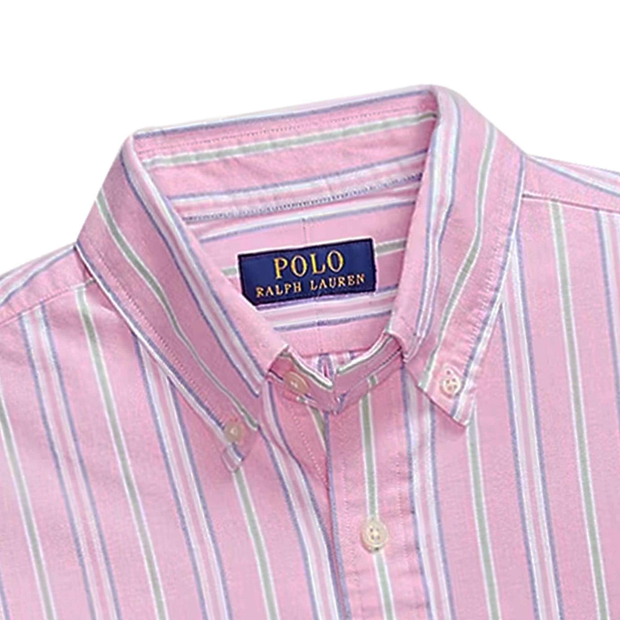 Polo Ralph Lauren Custom Fit Striped Oxford Shirt - Pink – Stuarts