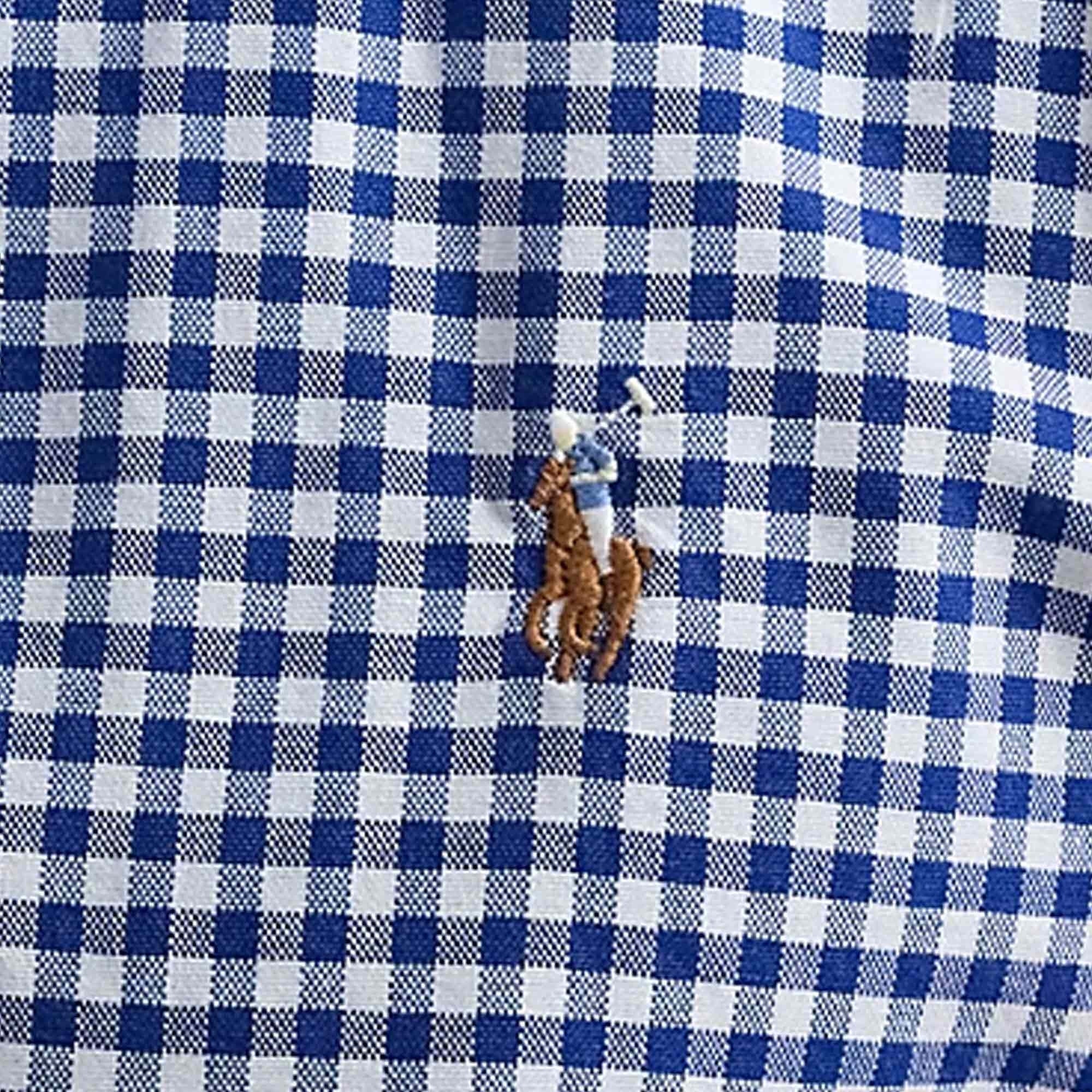 Custom Fit Oxford Shirt - Blue and White