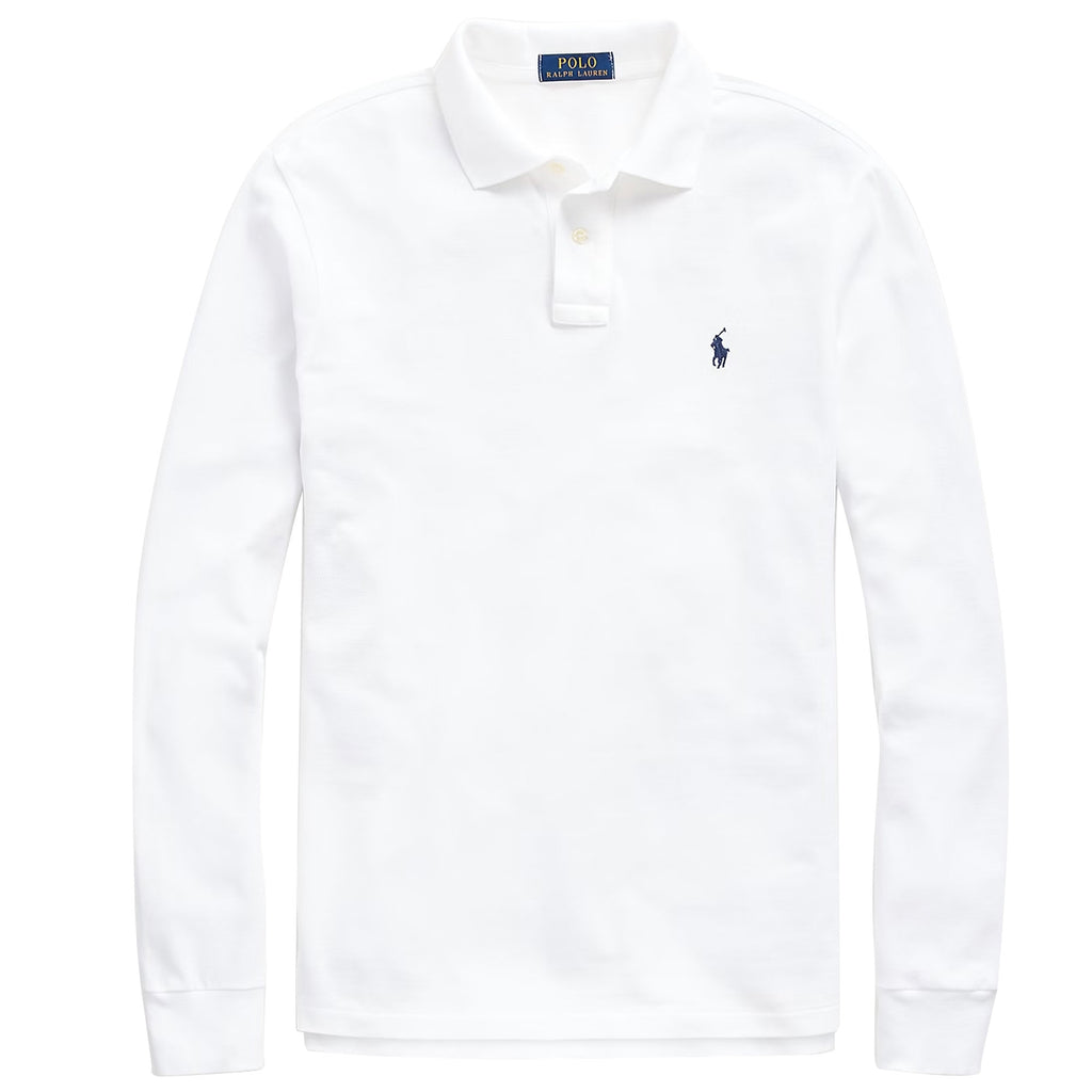 Custom Slim Fit Mesh Polo Shirt - White