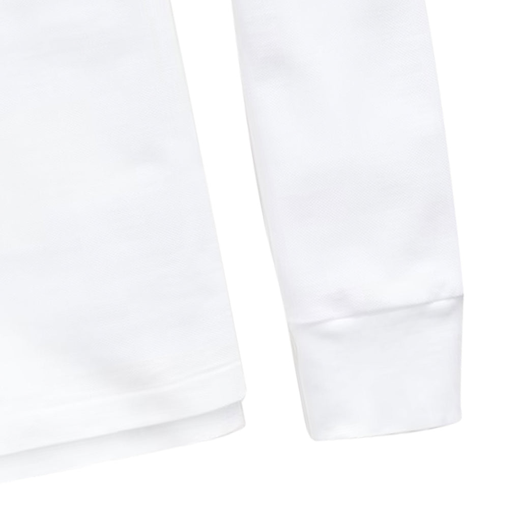 Custom Slim Fit Mesh Polo Shirt - White
