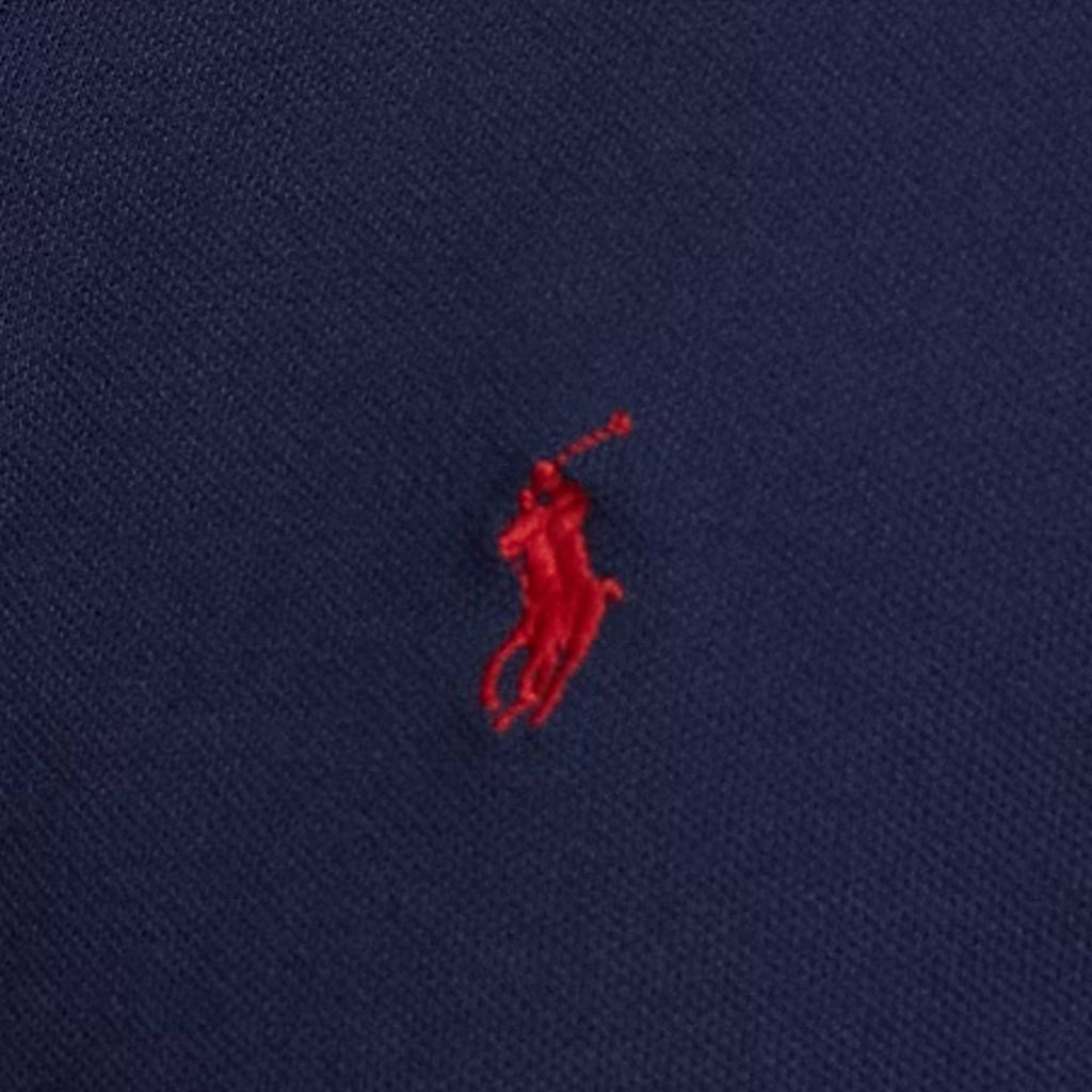 Custom Slim Fit Mesh Polo Shirt - Blue