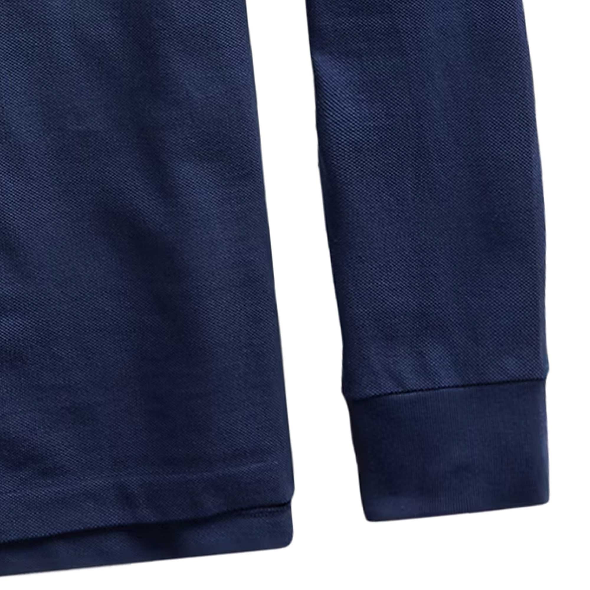 Custom Slim Fit Mesh Polo Shirt - Blue