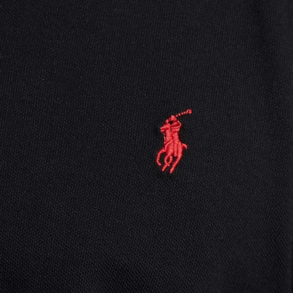 Polo Ralph Lauren Custom Slim Fit Mesh Polo Shirt - Black