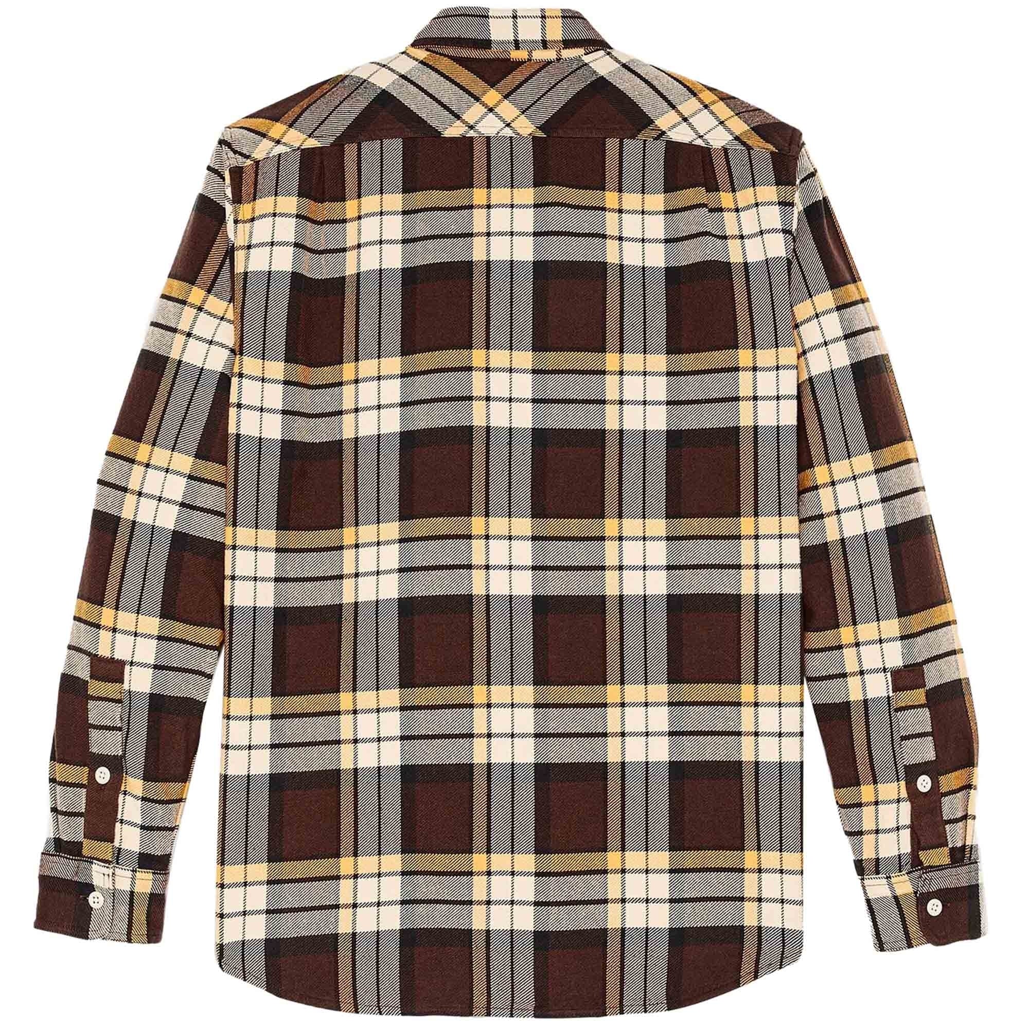 Vintage Flannel Work Shirt - Brown and Yellow