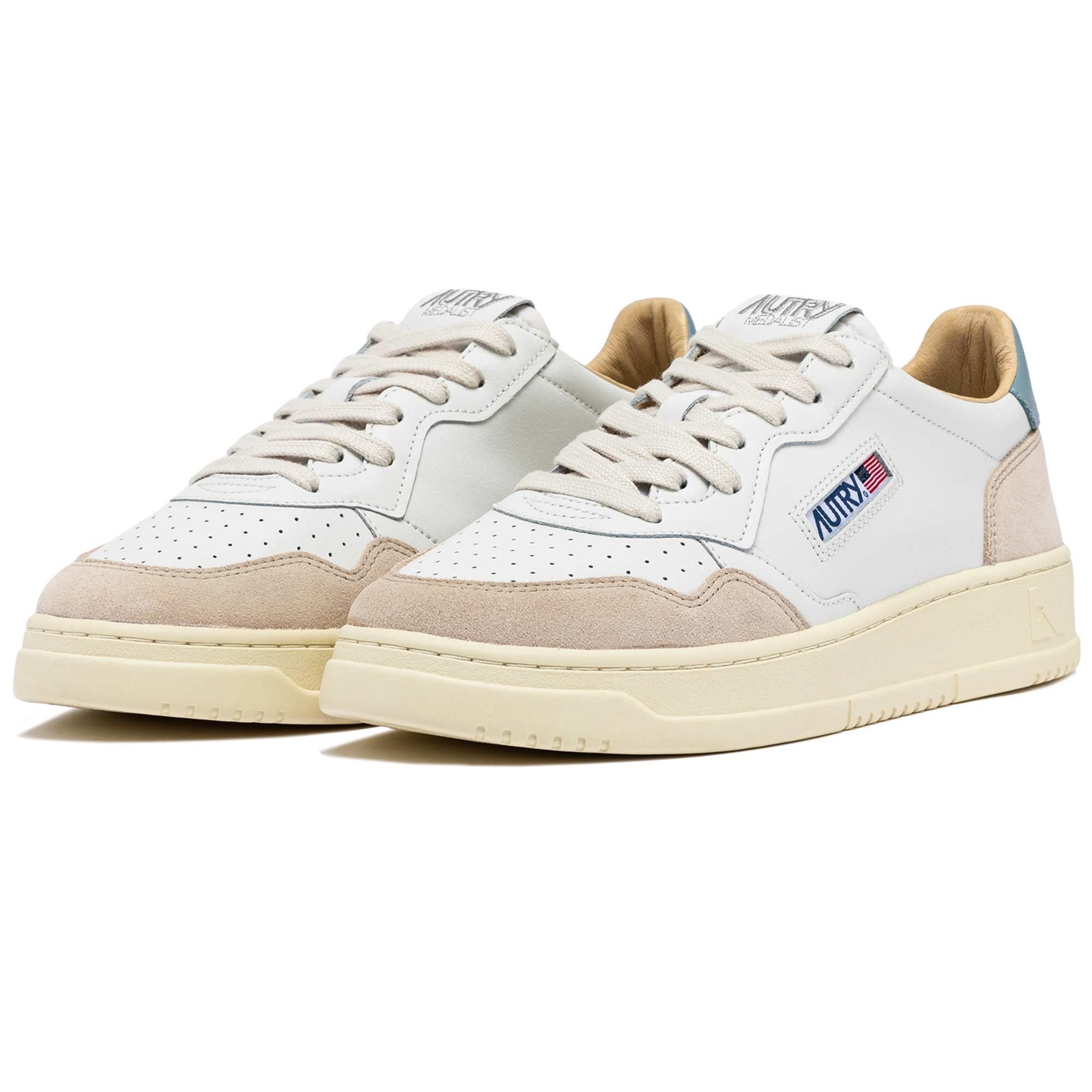 Medalist Low Sneaker - White and Blue