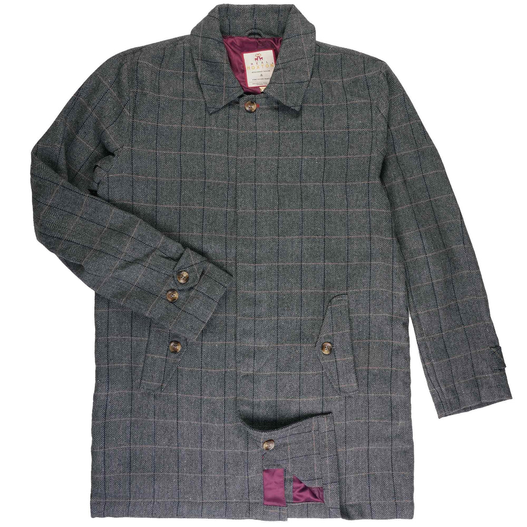 Real Hoxton Herringbone Mac - Grey
