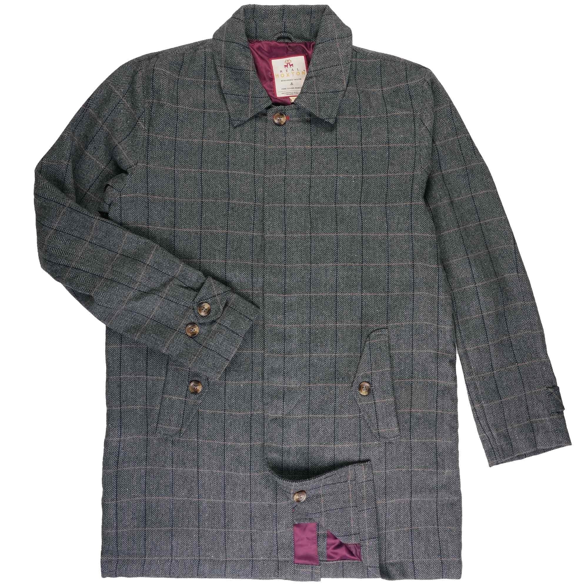 Real Hoxton Herringbone Mac - Grey