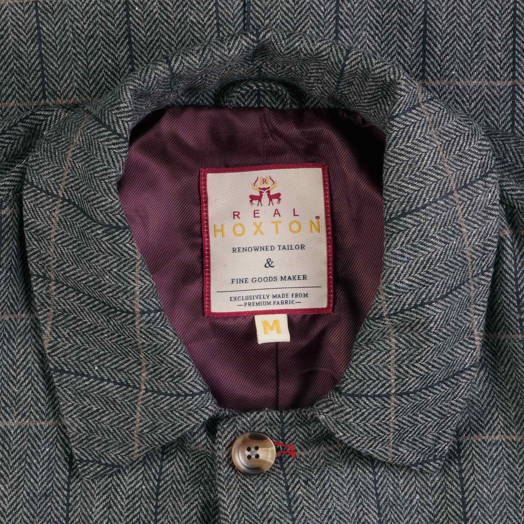 Real Hoxton Herringbone Mac - Grey